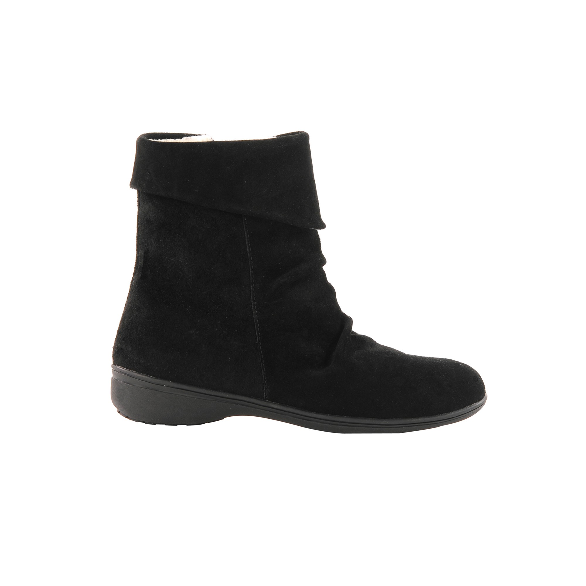 Boots Fourrées En Croûte De Cuir - Blancheporte