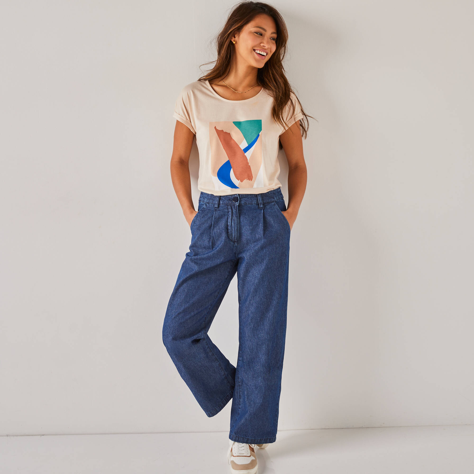 Jean Spcial Petites coupe large - Blancheporte 40$