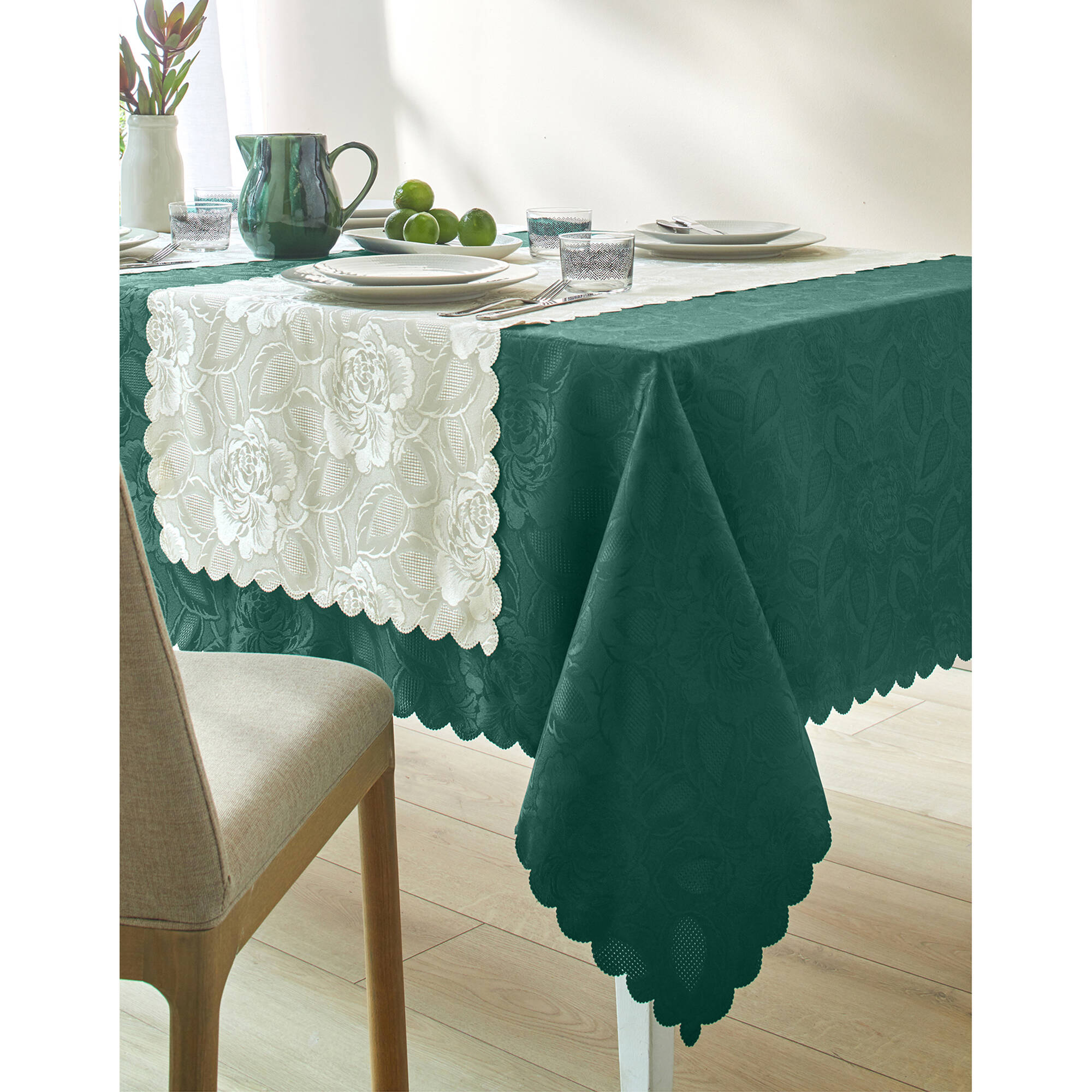 Blancheporte Nappe jacquard damassé