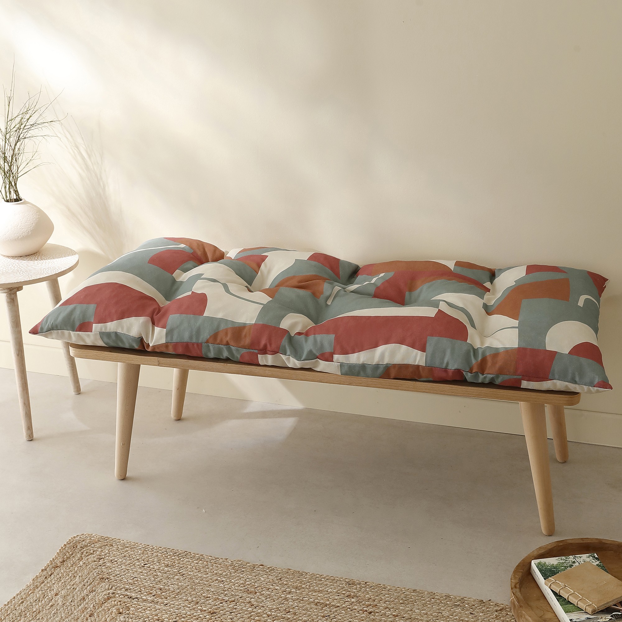 Long Coussin De Sol Imprimé géométrique - Blancheporte