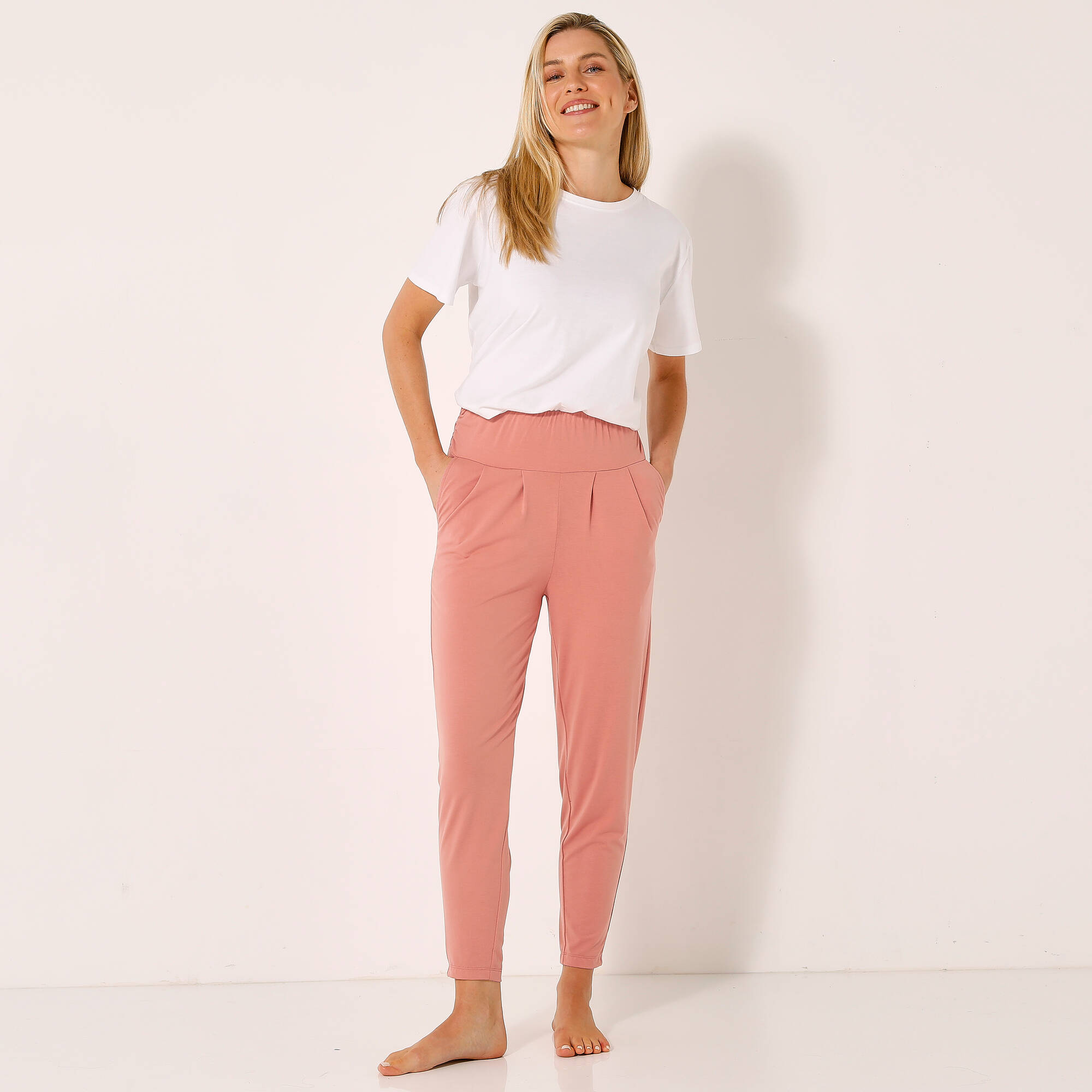 Pantalon de yoga en maille coupe ultra confort - Blancheporte 24$