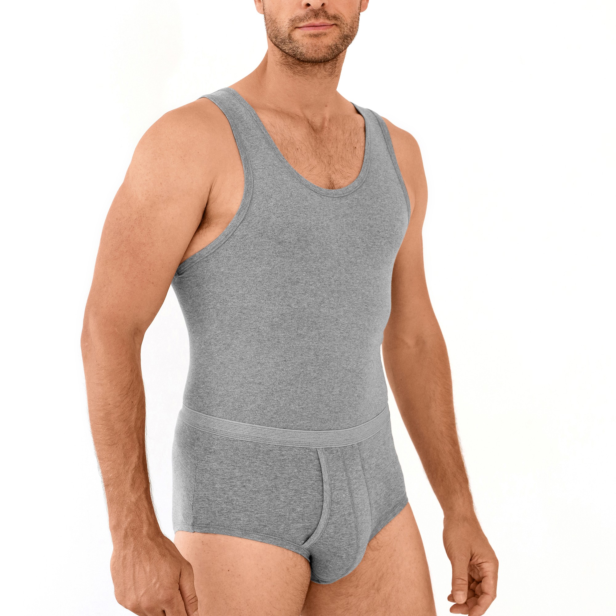 Débardeur sous-vêtement homme - lot de 2, gris chiné