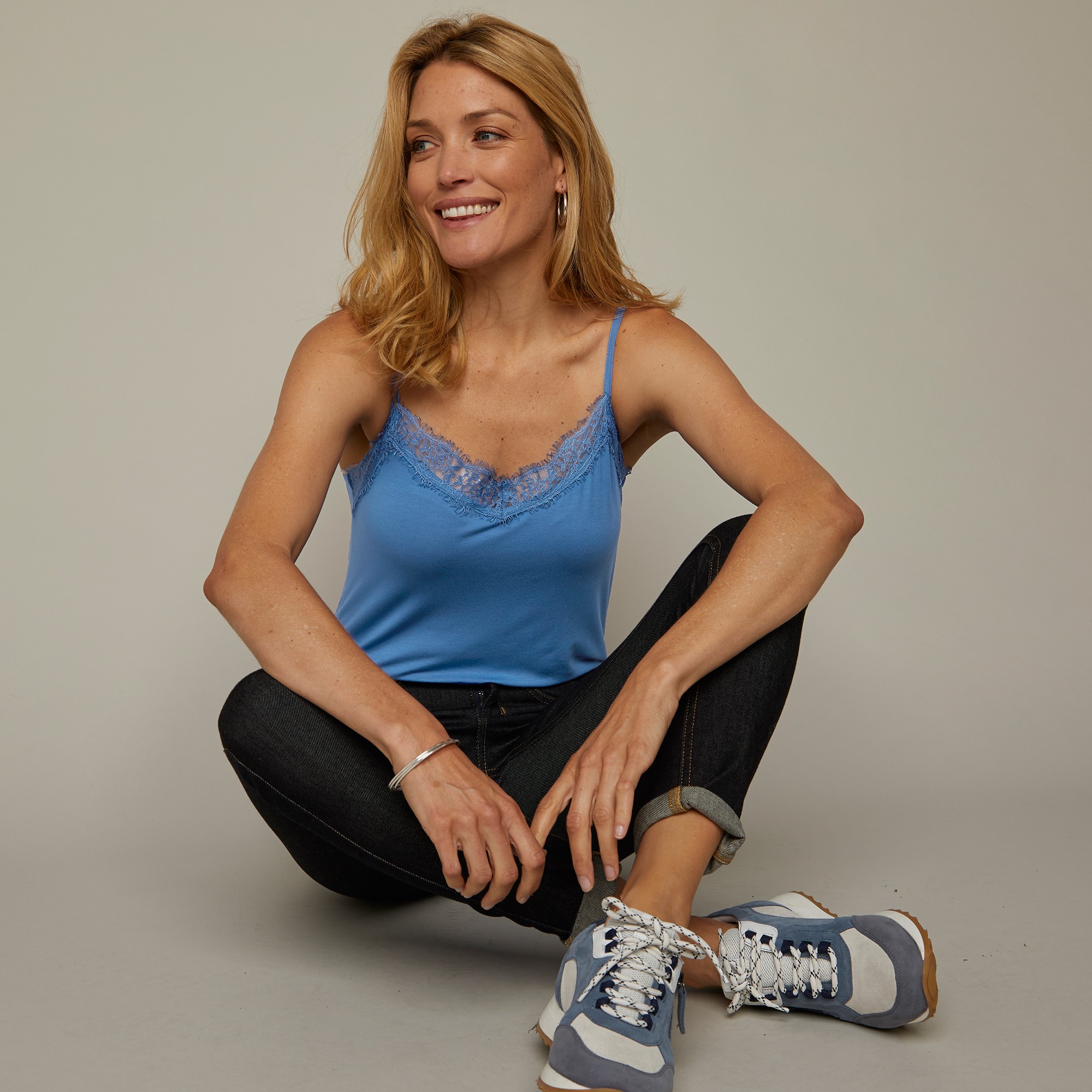 Débardeur Dentelle Fines Bretelles - Blancheporte