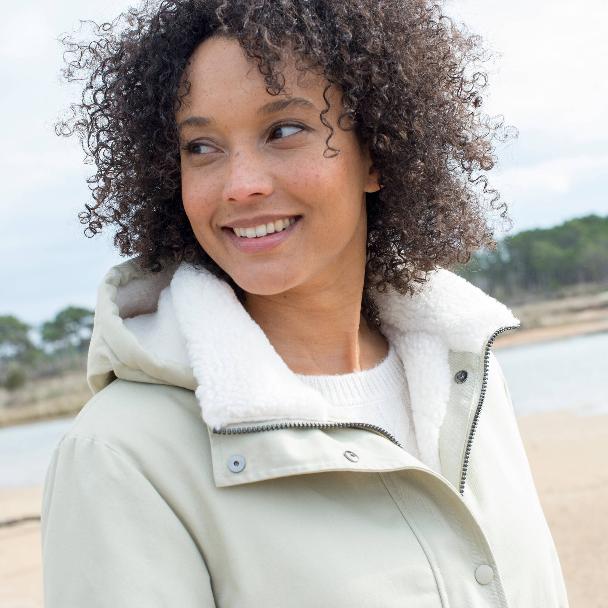 Parka dperlante capuche double polaire sherpa - Blancheporte 145$