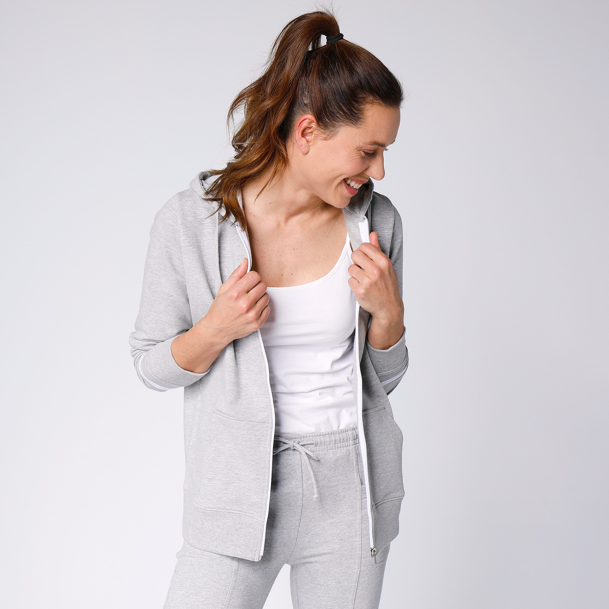 Veste Bicolore Zippée Molleton Gratté - Blancheporte