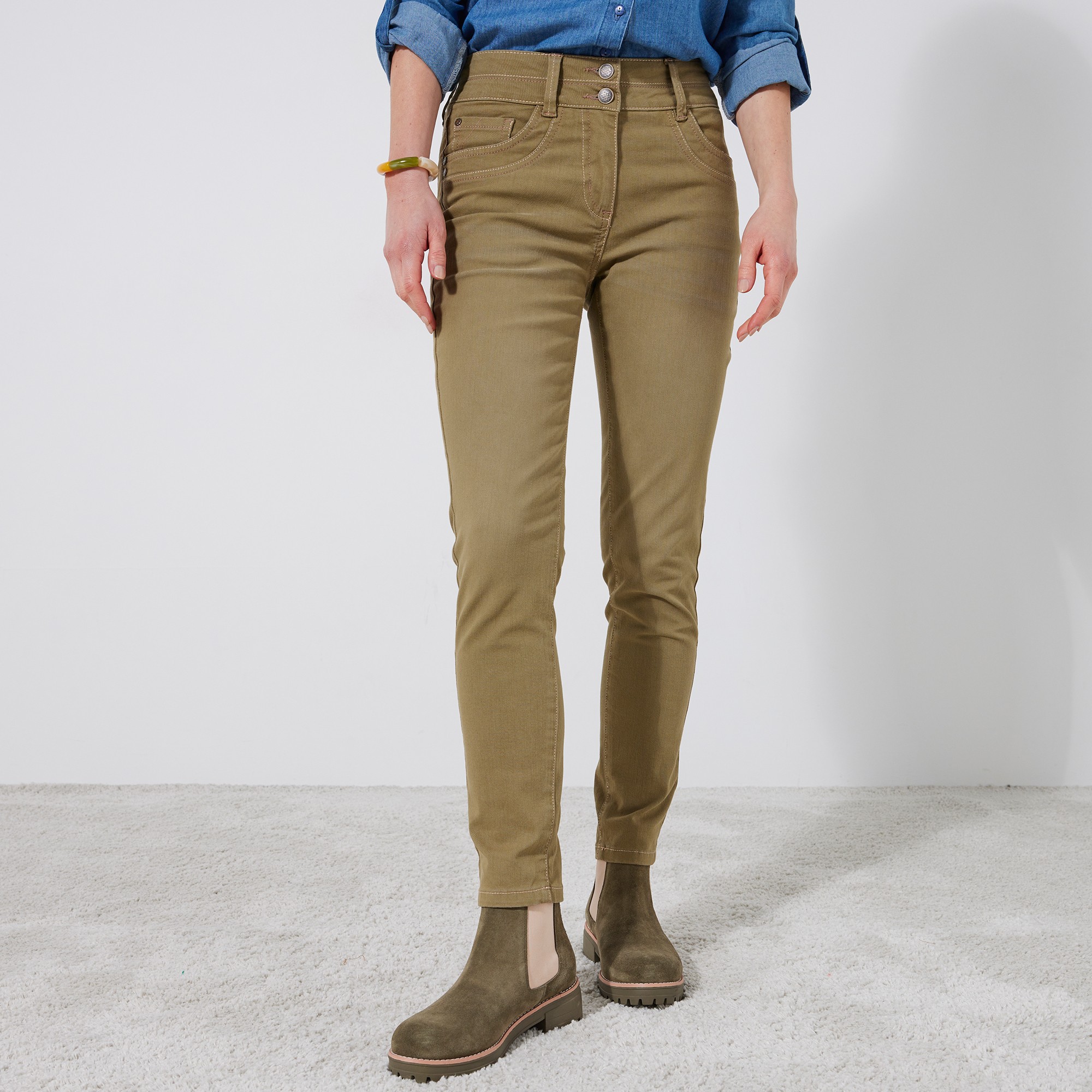 Jean 7/8ème Fuselé Couleur Stretch - Blancheporte