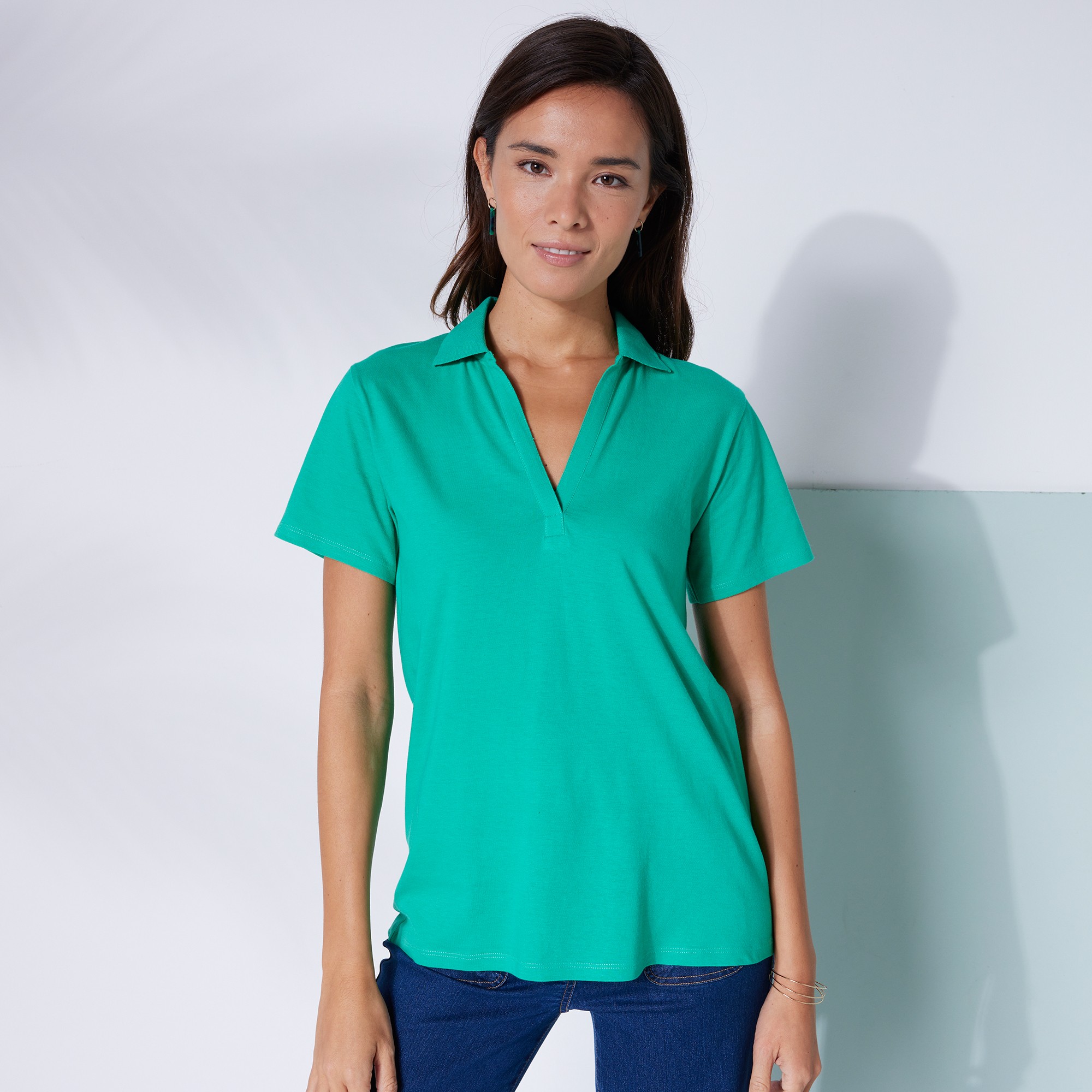 Polo Manches Courtes, Maille Jersey - Blancheporte