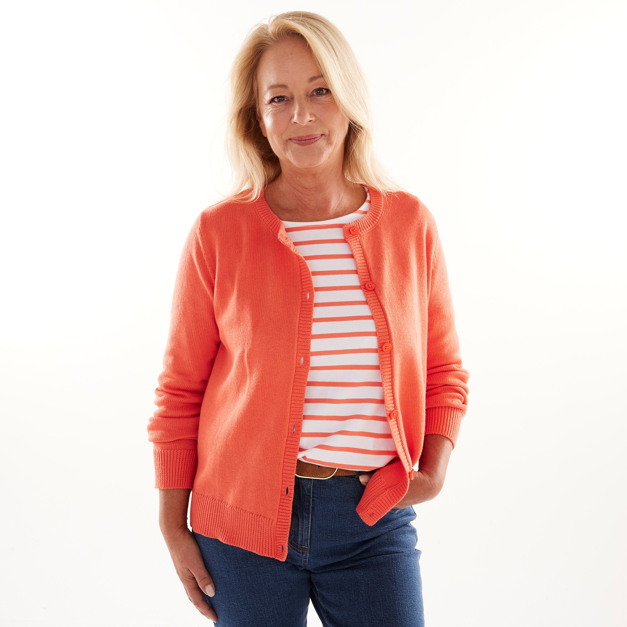 Cardigan Boutonné, Coton Mélangé - Blancheporte