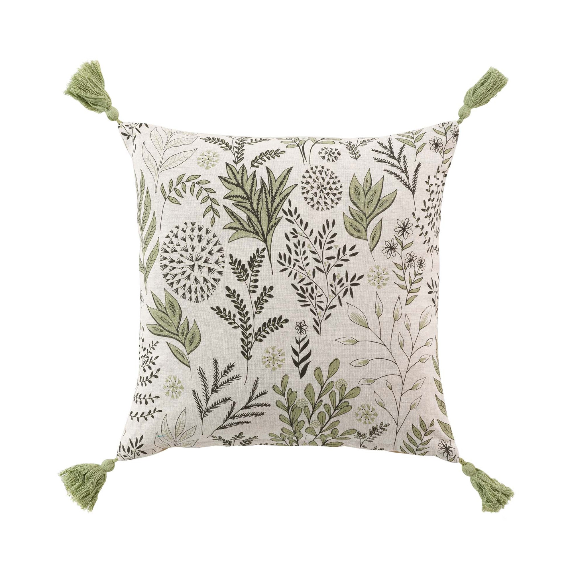Coussin Pompons Et Fleurs - Blancheporte