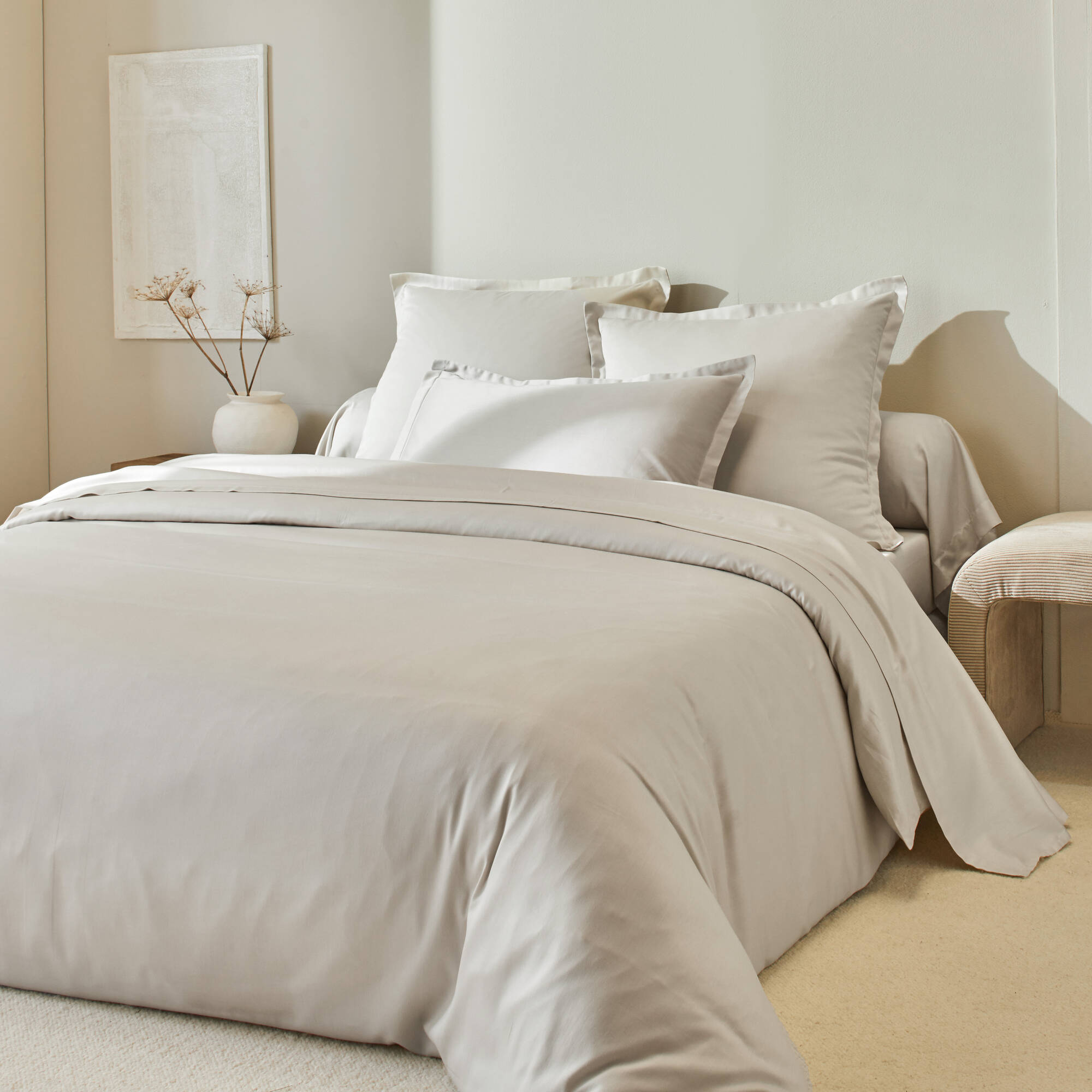 Linge de lit satin uni - Blancheporte