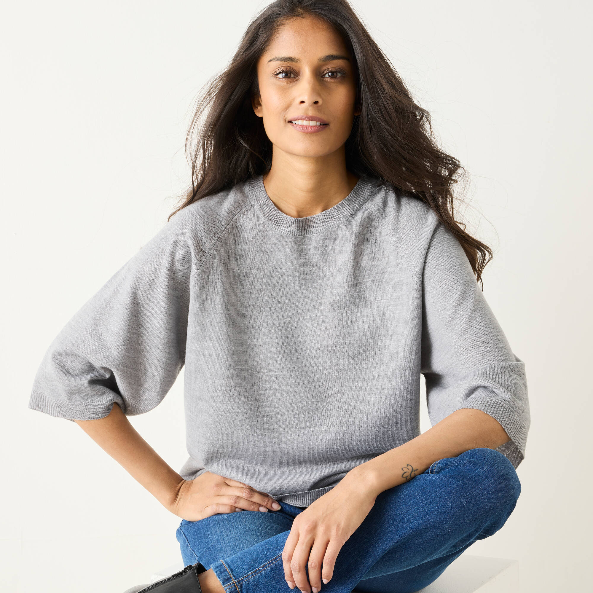 Pull Loose Manches Coudes, Toucher Doux - Blancheporte