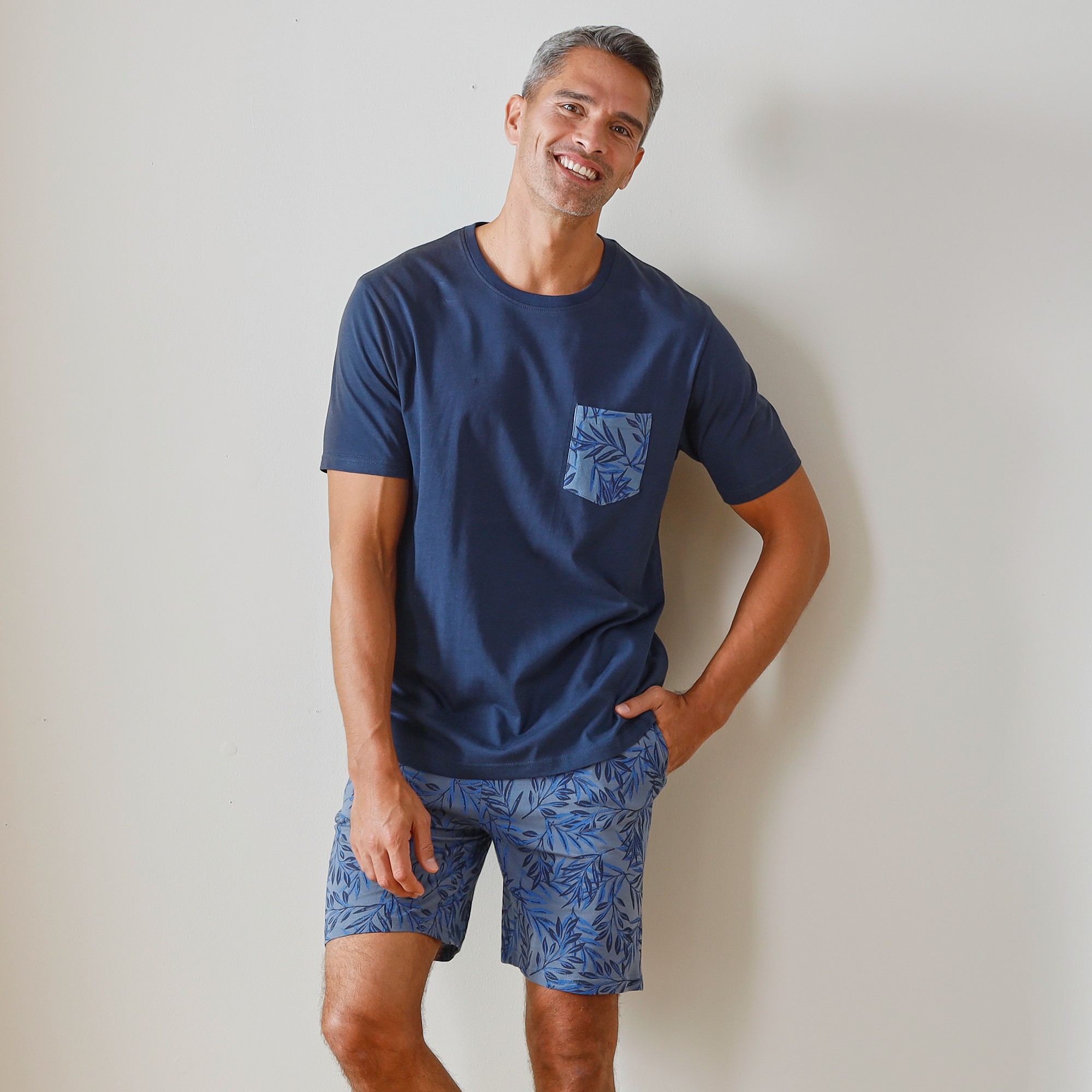 Pyjama Short Coton Fantaisie Manches Courtes - Blancheporte