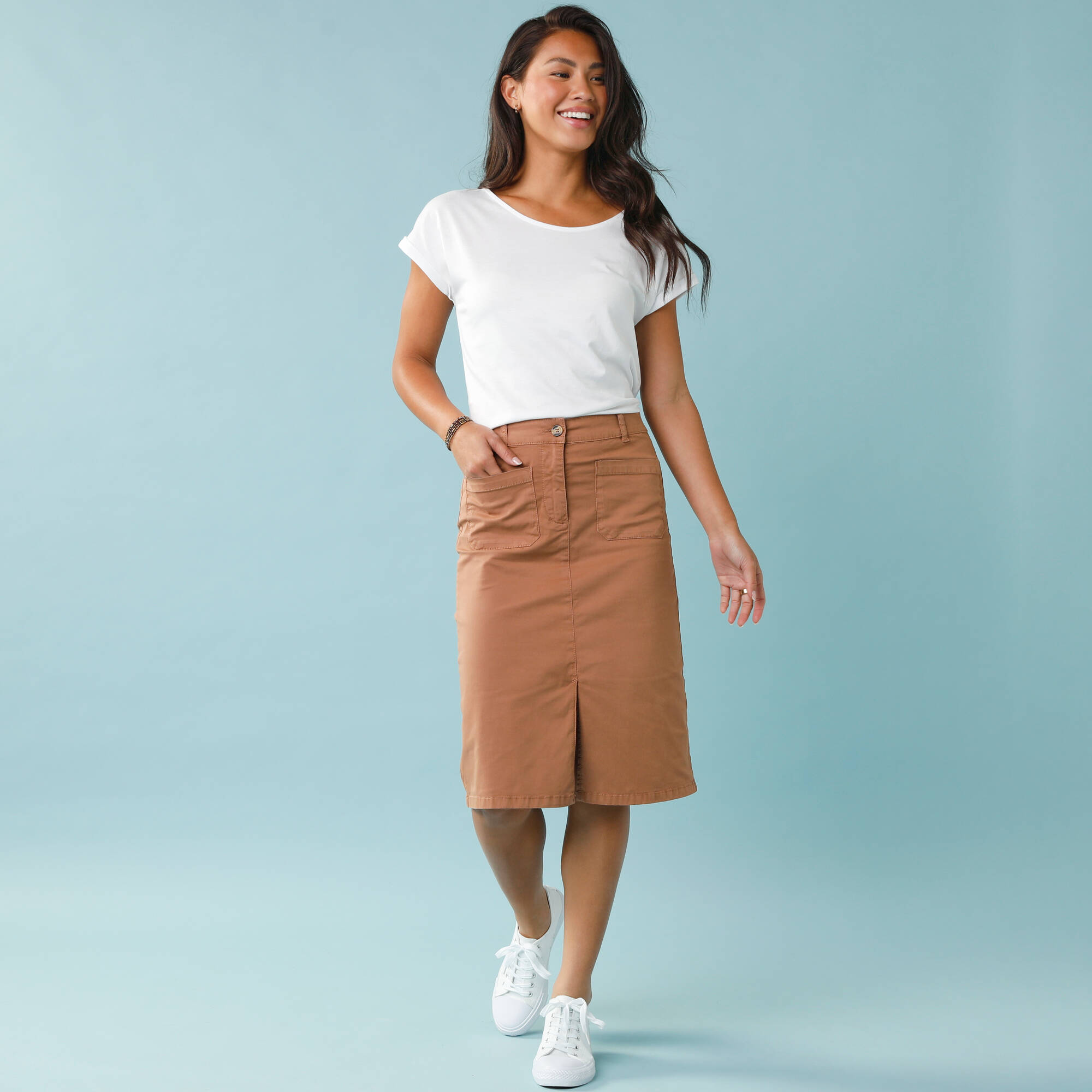 Jupe mi-longue forme crayon Spcial Petites - Blancheporte 38$