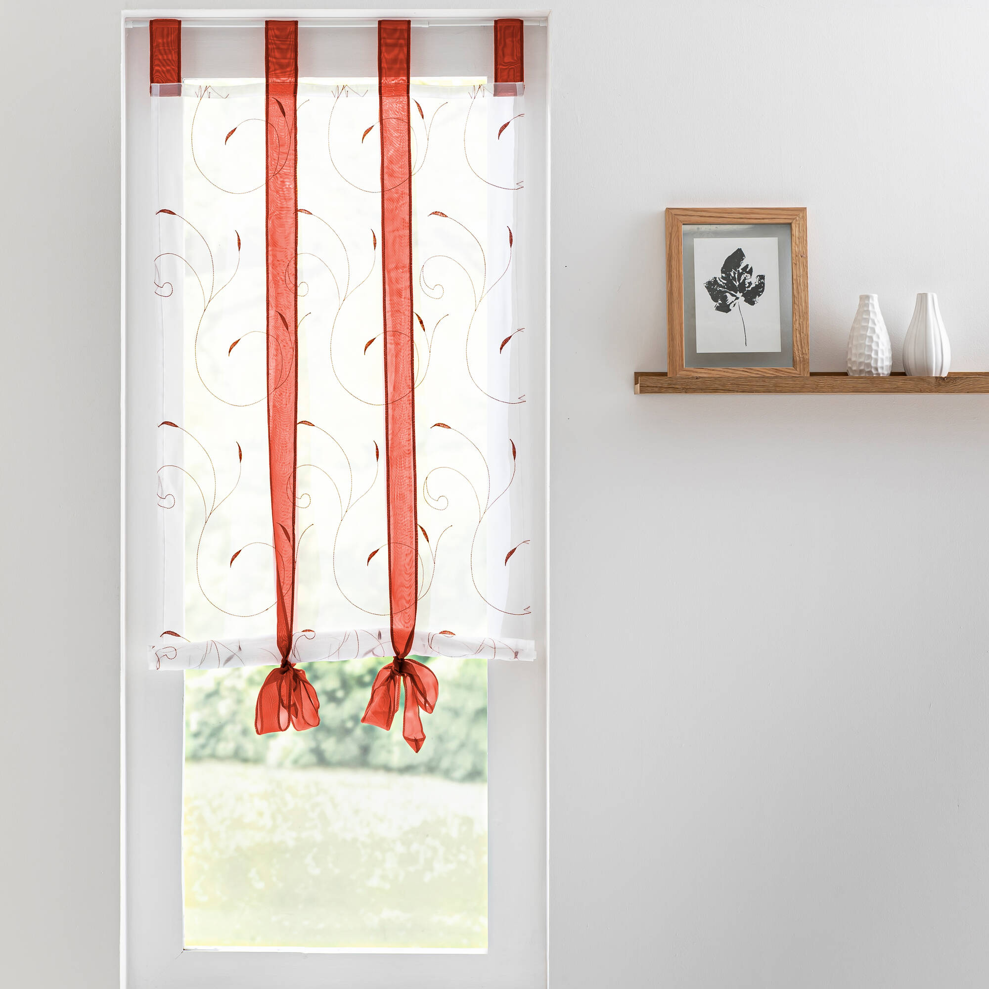 Store fine broderie feuilles - Blancheporte