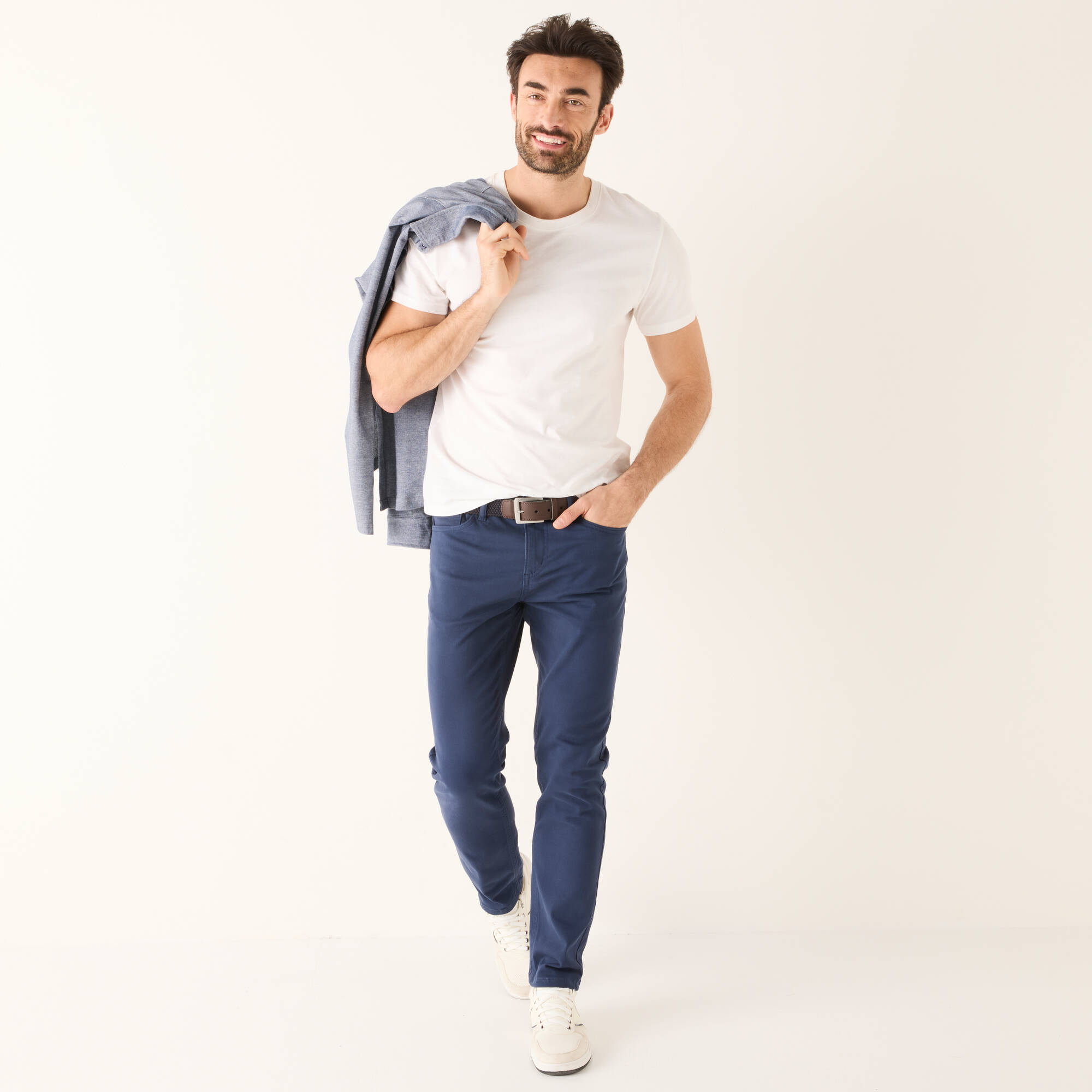 Pantalon droit 5 poches ceinture lastique invisible - L32 - Blancheporte 38$