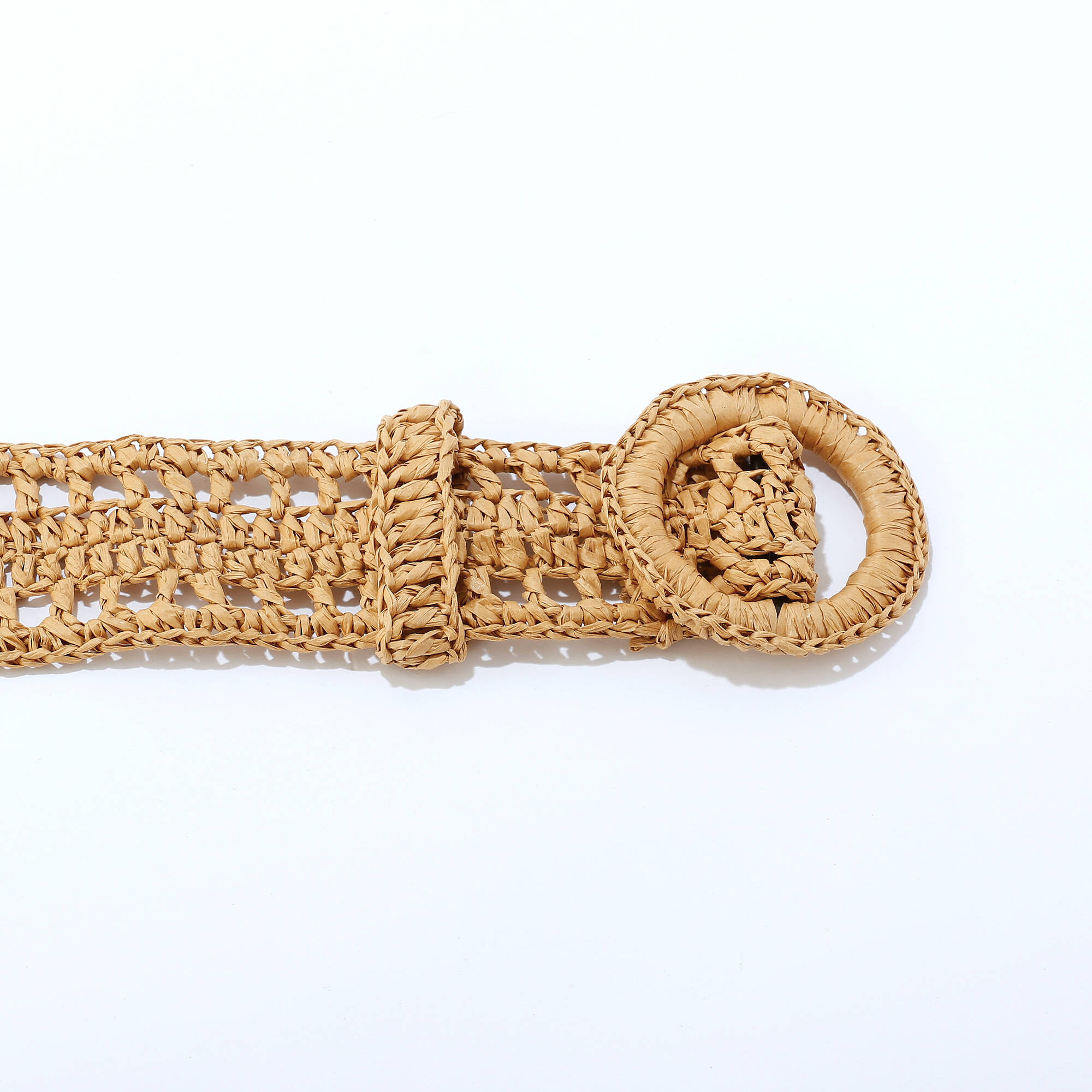 Ceinture en raphia boucle ronde - Blancheporte 23$