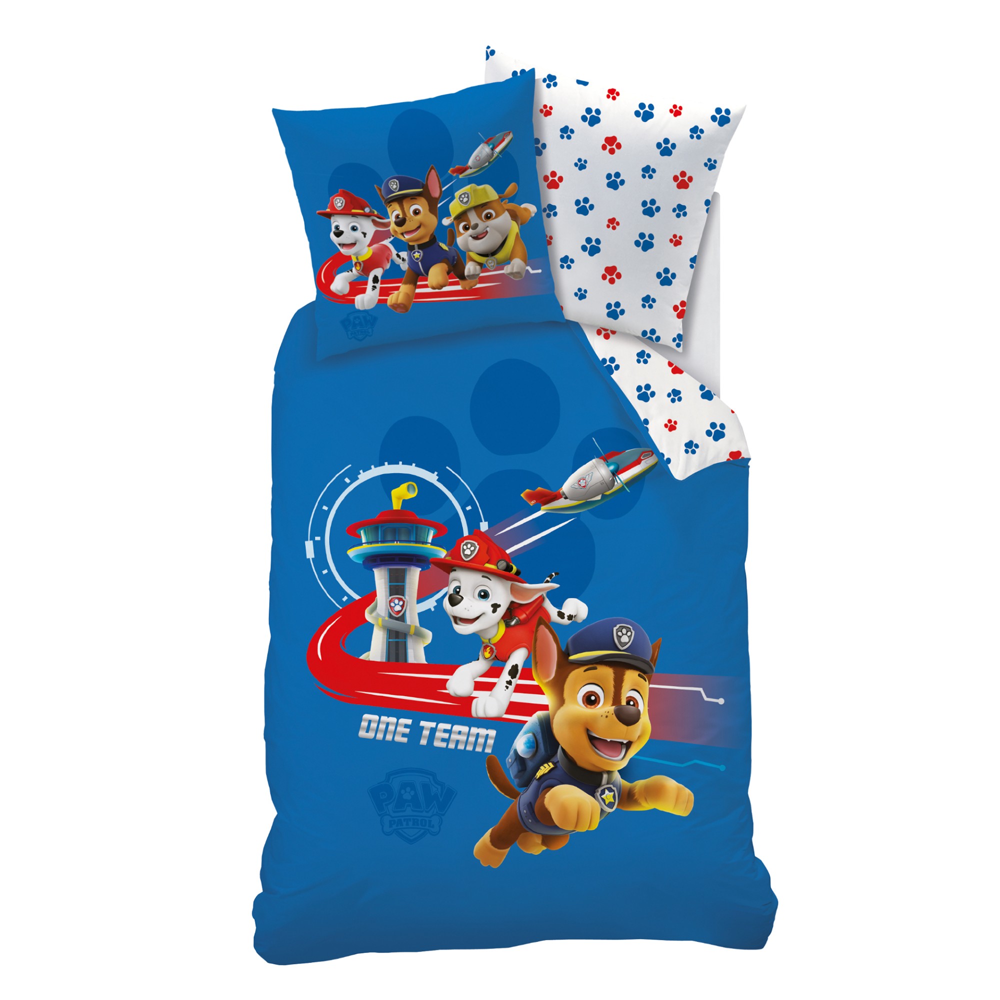 Parure de lit Pat'Patrouille coton, bleu Blancheporte