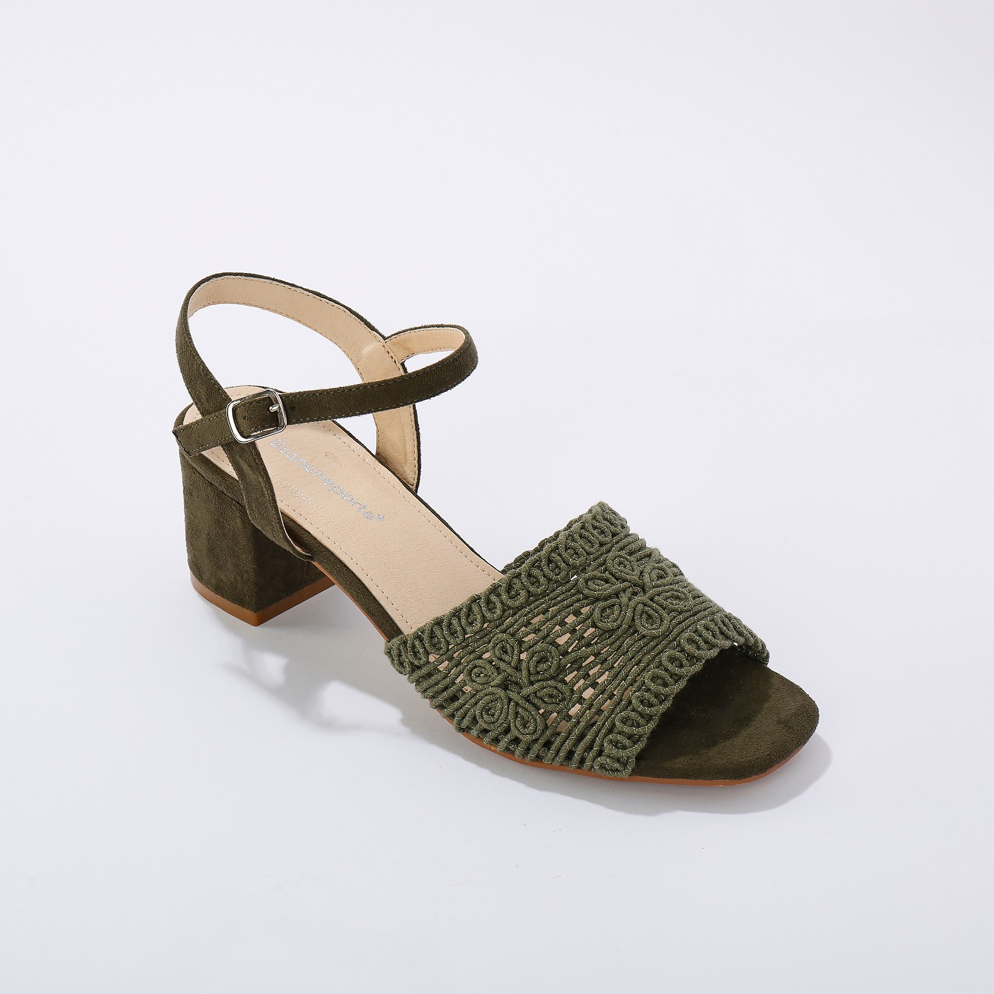 Sandales Effet Macramé À Talon - Blancheporte