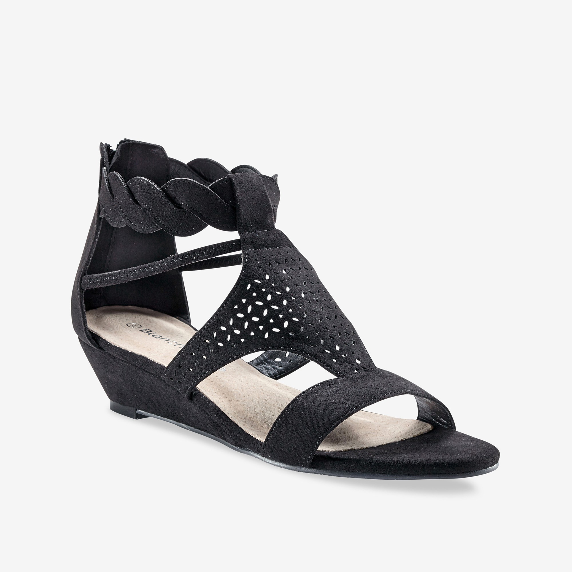 Sandales Compensées Tressées Et Perforées - Blancheporte