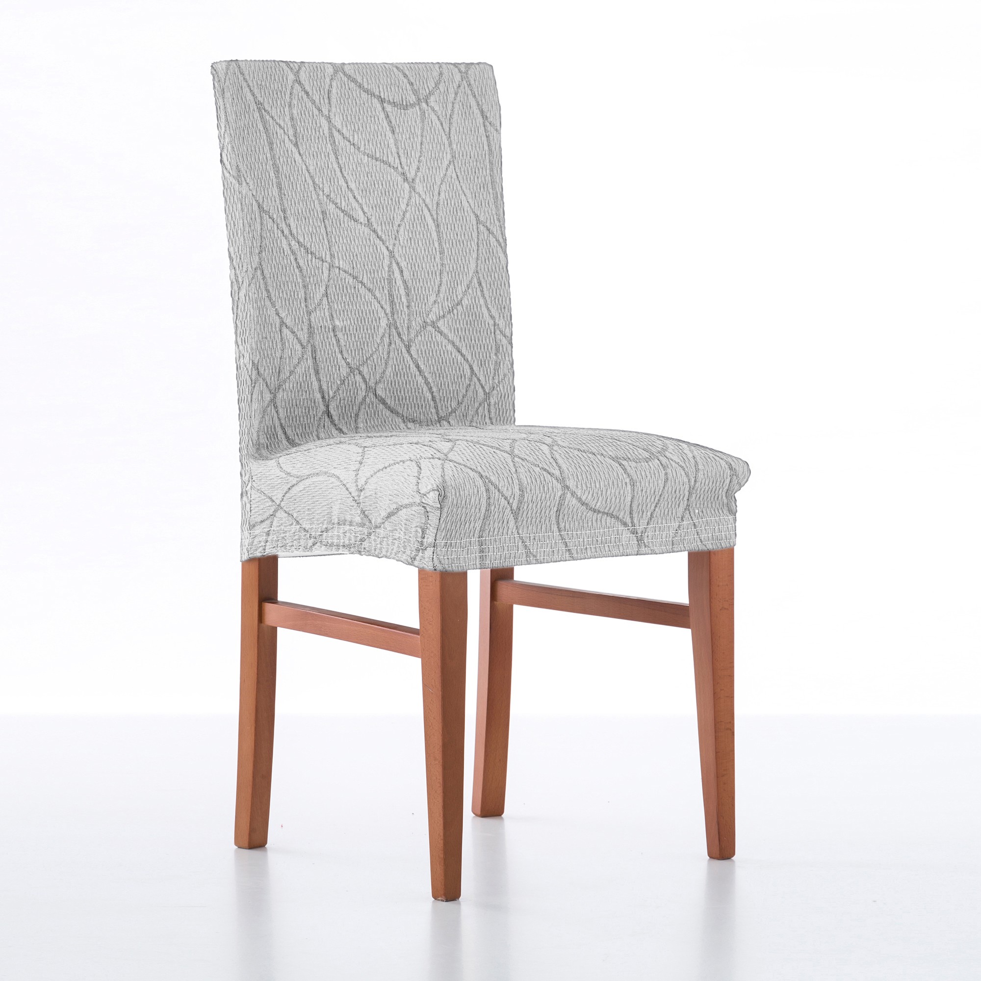 Housse Intégrale Extensible Motif Jacquard serpentins Spéciale Chaise - Blancheporte