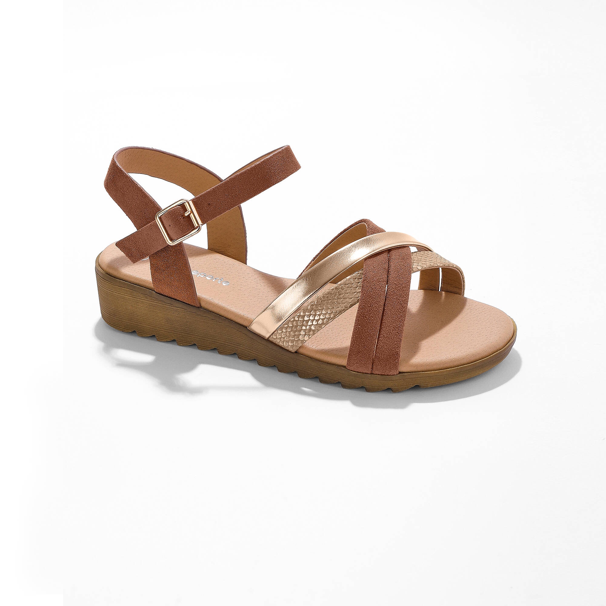 Sandales Compensées Blancheporte Taille 38 - Talon Haut Framboise, été/printemps