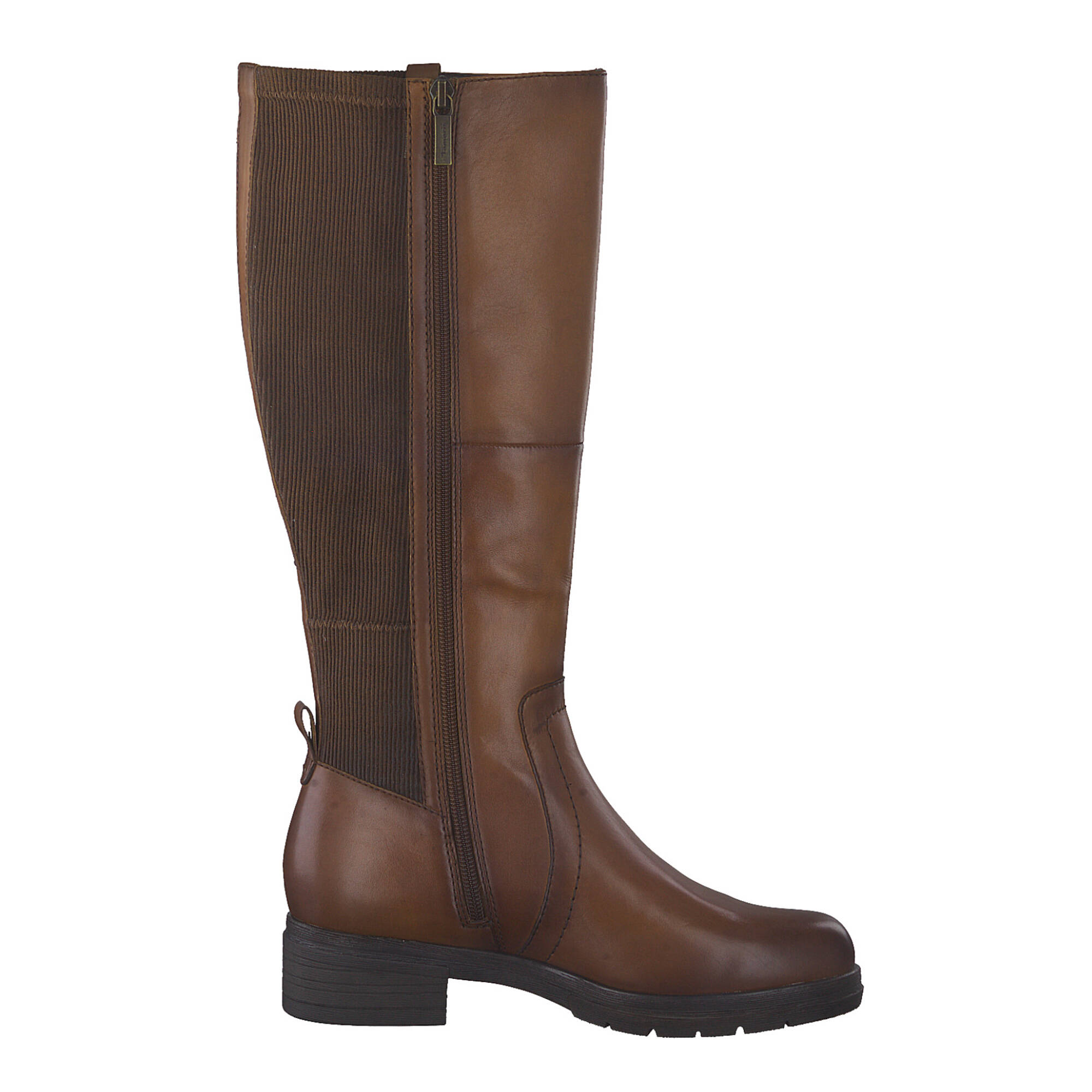 Bottes hautes cuir speciales mollet large marron Blancheporte