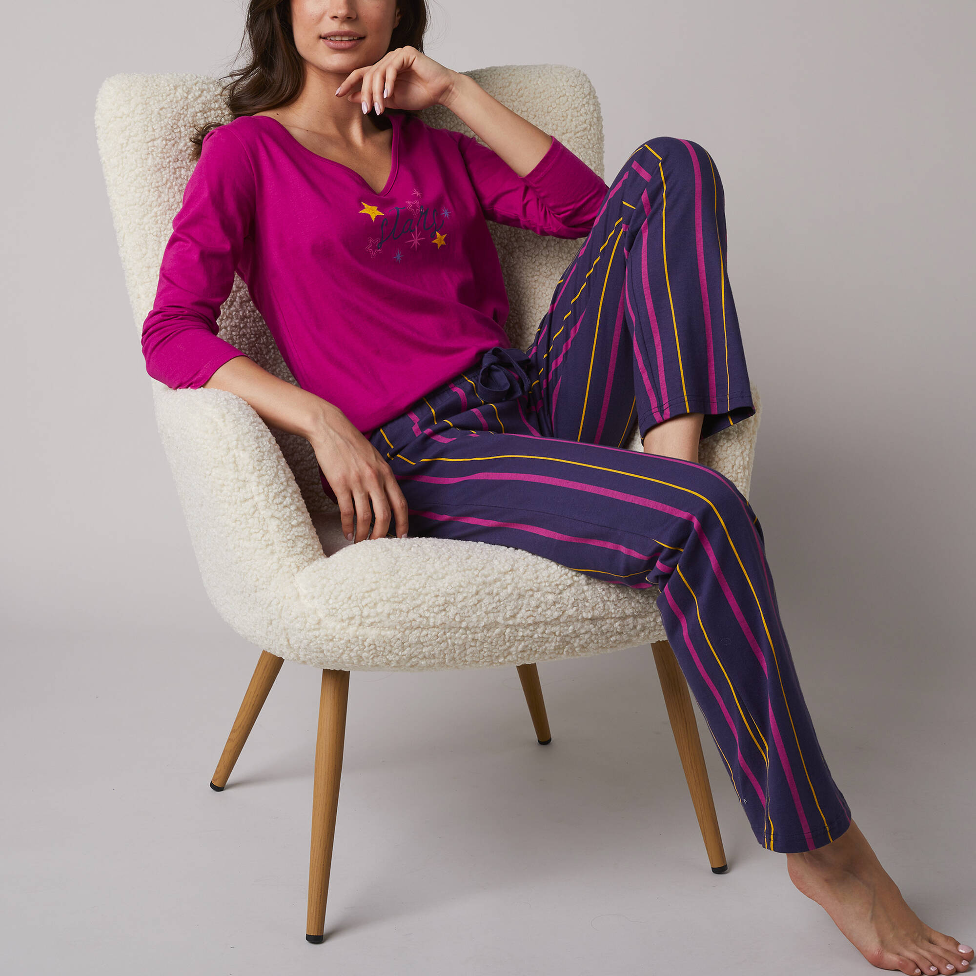 T-shirt de pyjama manches longues imprim Estrella - Blancheporte 18 €