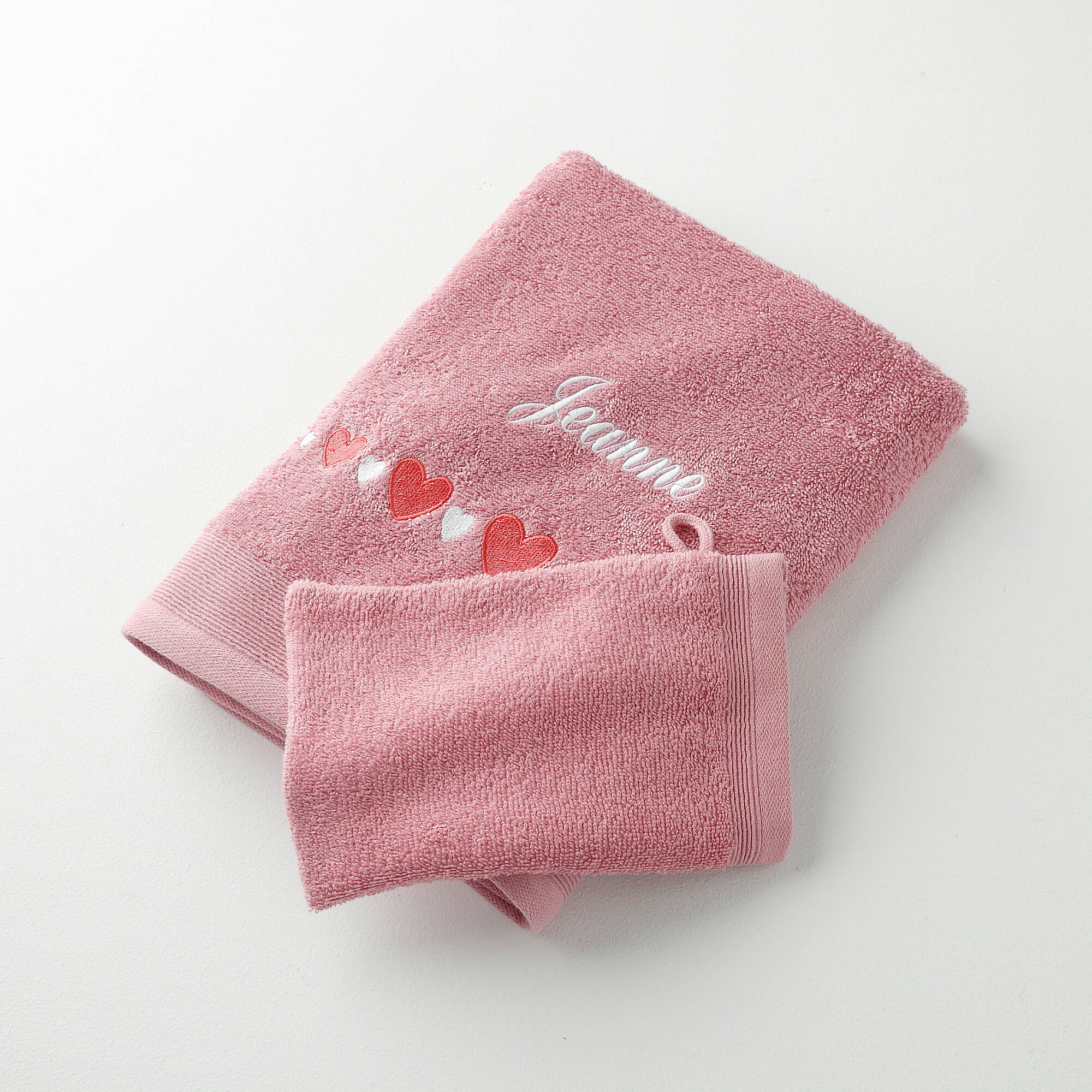 Lot De 2 Serviettes De Main Himalaya – Chat Mignon Design Laura, Brodées (neuf)