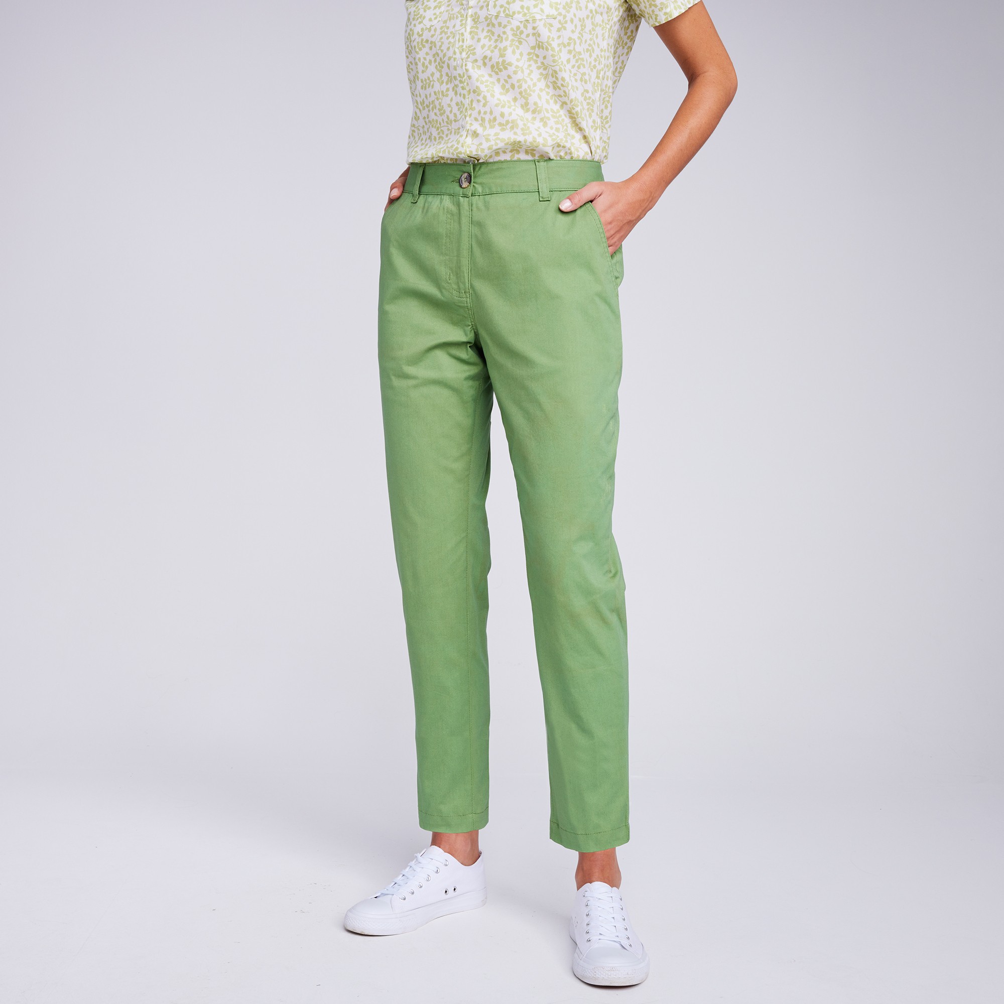 Pantalon Chino Stretch, 7/8ème - Blancheporte