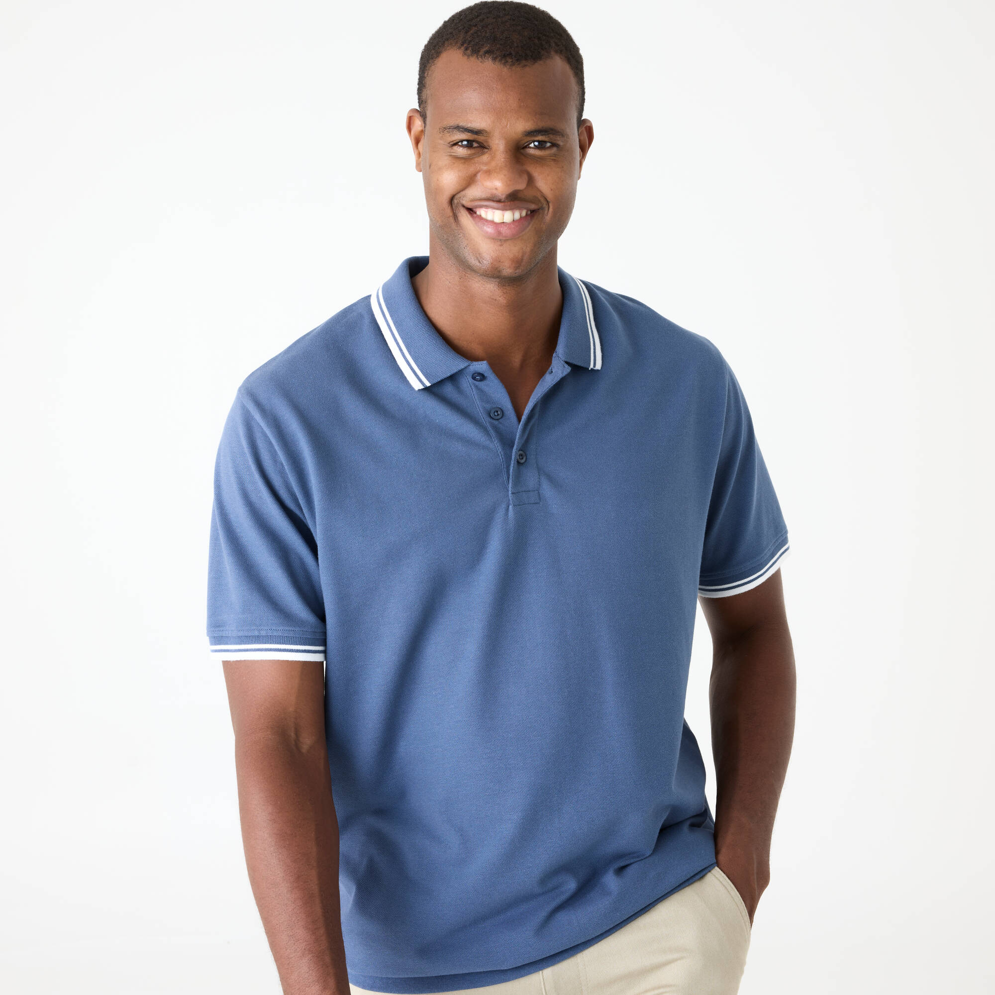 Polo maille pique confort manches courtes - Blancheporte 23$