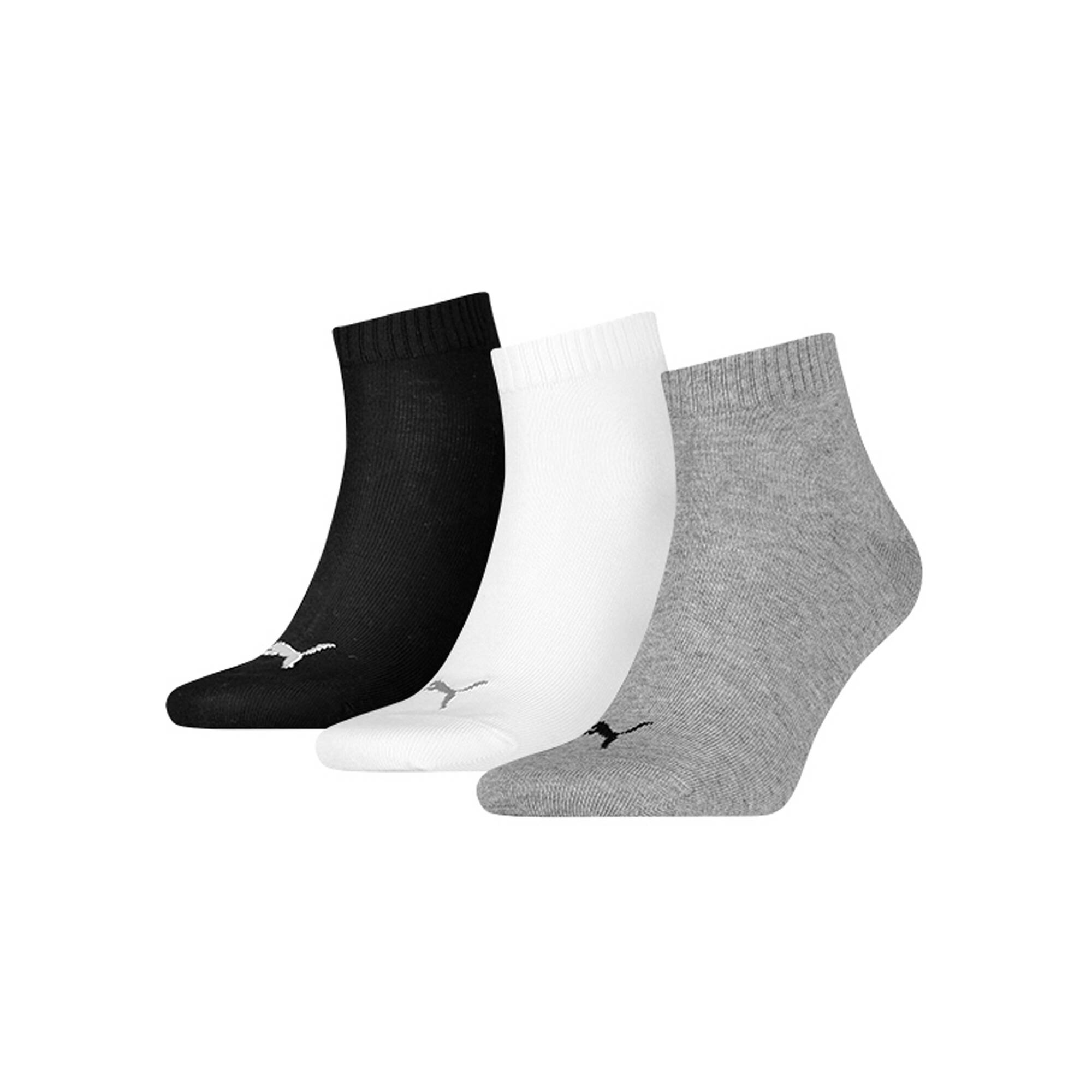 Chaussettes Quarter - lot de 3 paires gris blanc noir - Blancheporte 12$