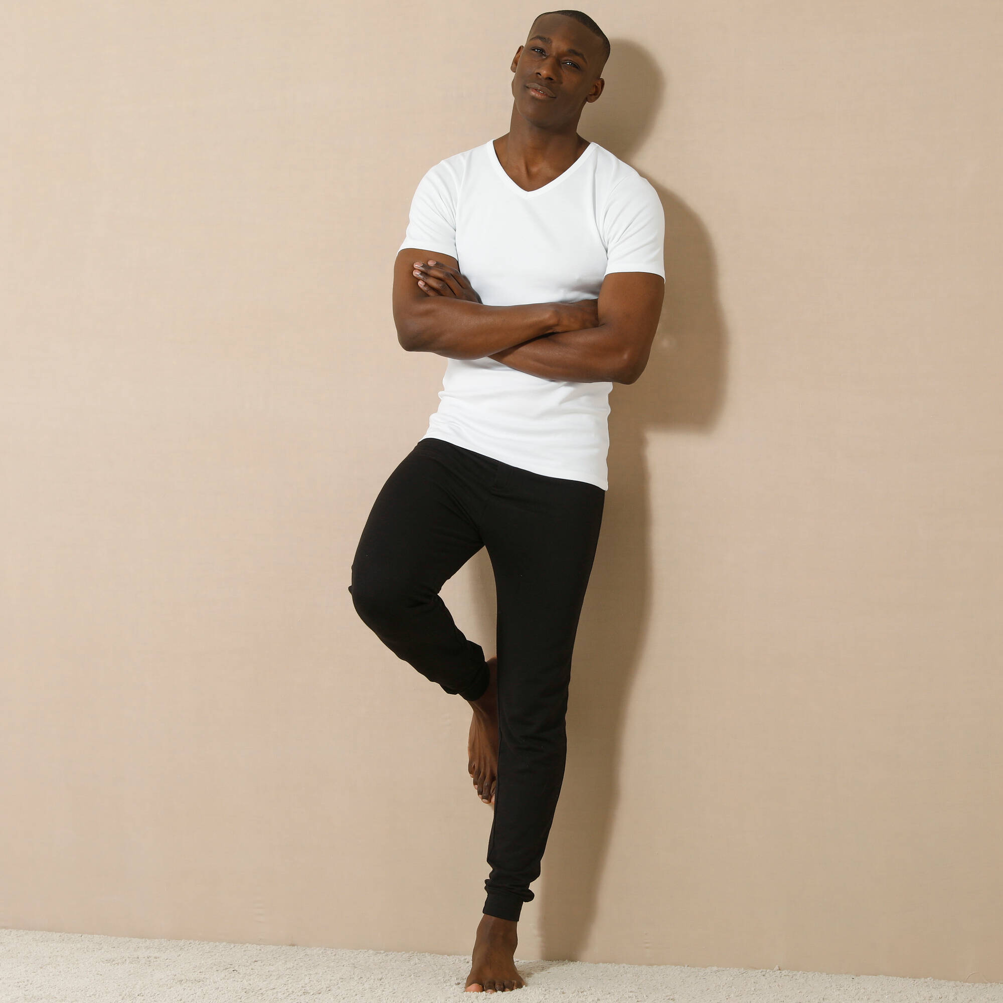 T-shirt sous-vtement homme col V manches courtes chaleur douce - lot de 2 - Blancheporte 28$