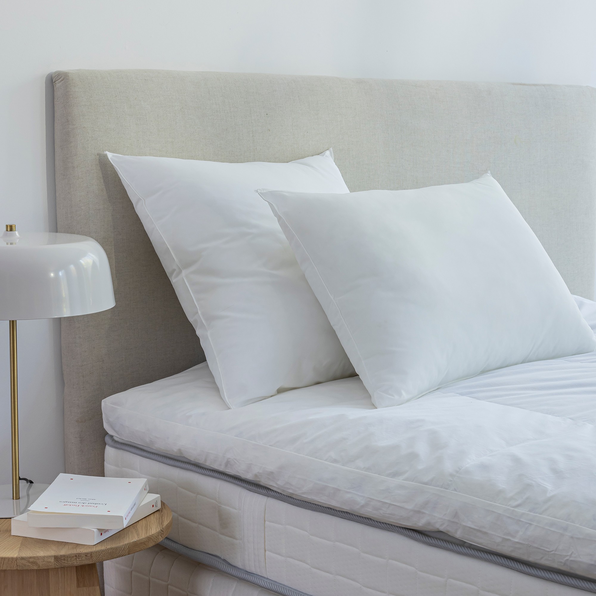 Oreiller anti-transpirant ferme - Oreiller : 65x65cm - Blanc - Edona