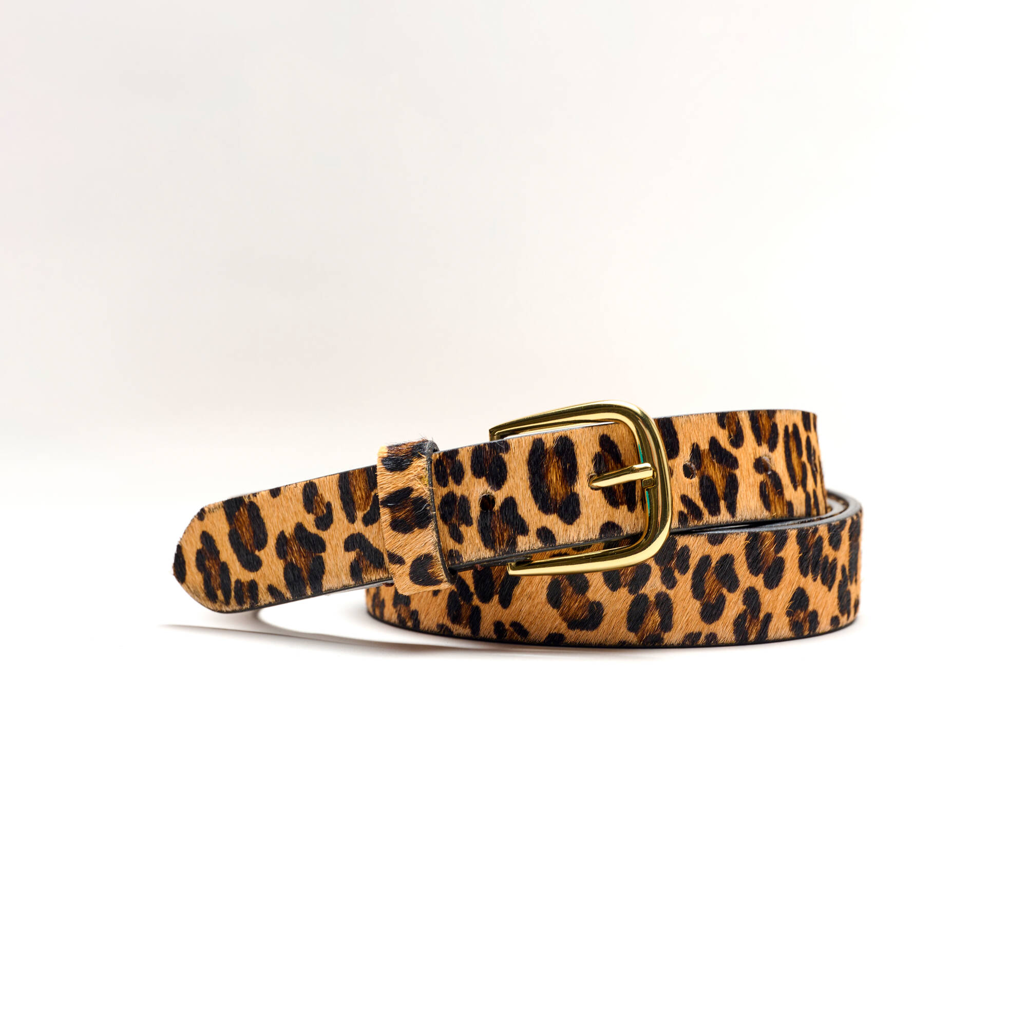 Ceinture en cuir imprim lopard effet poilu - Blancheporte 30$