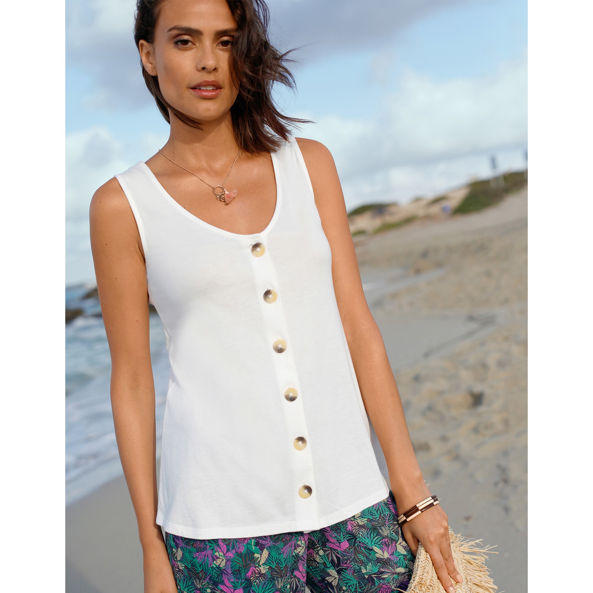 Debardeur boutonné on sale