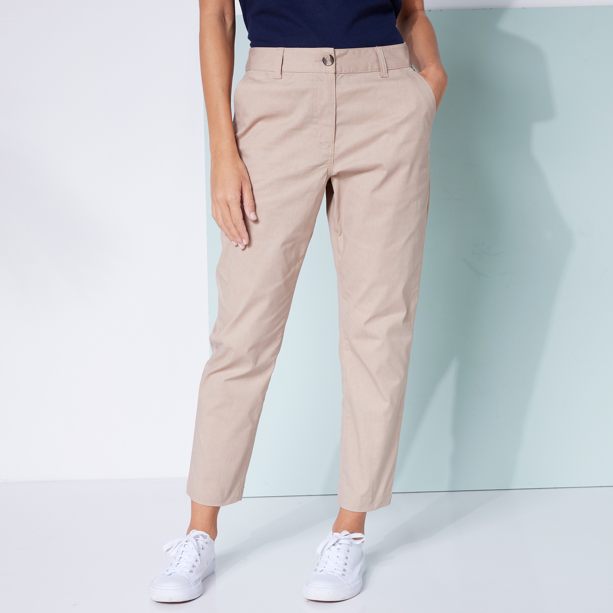 Pantalon Chino Stretch, 7/8ème - Blancheporte