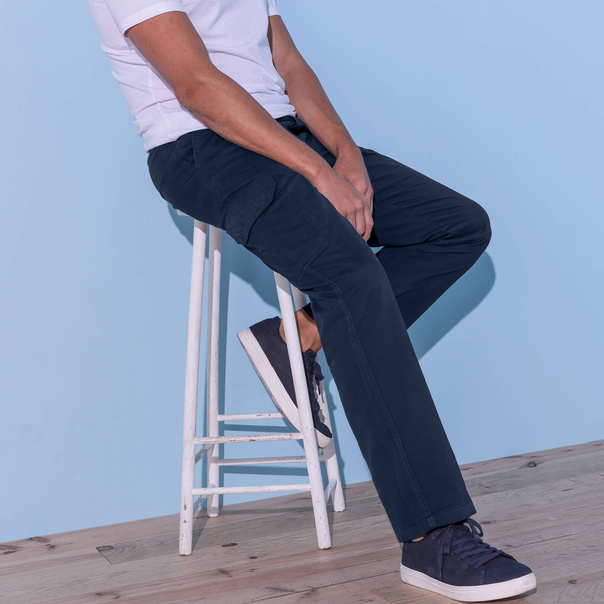 Pantalon cargo gabardine lastiqu - Blancheporte 35$