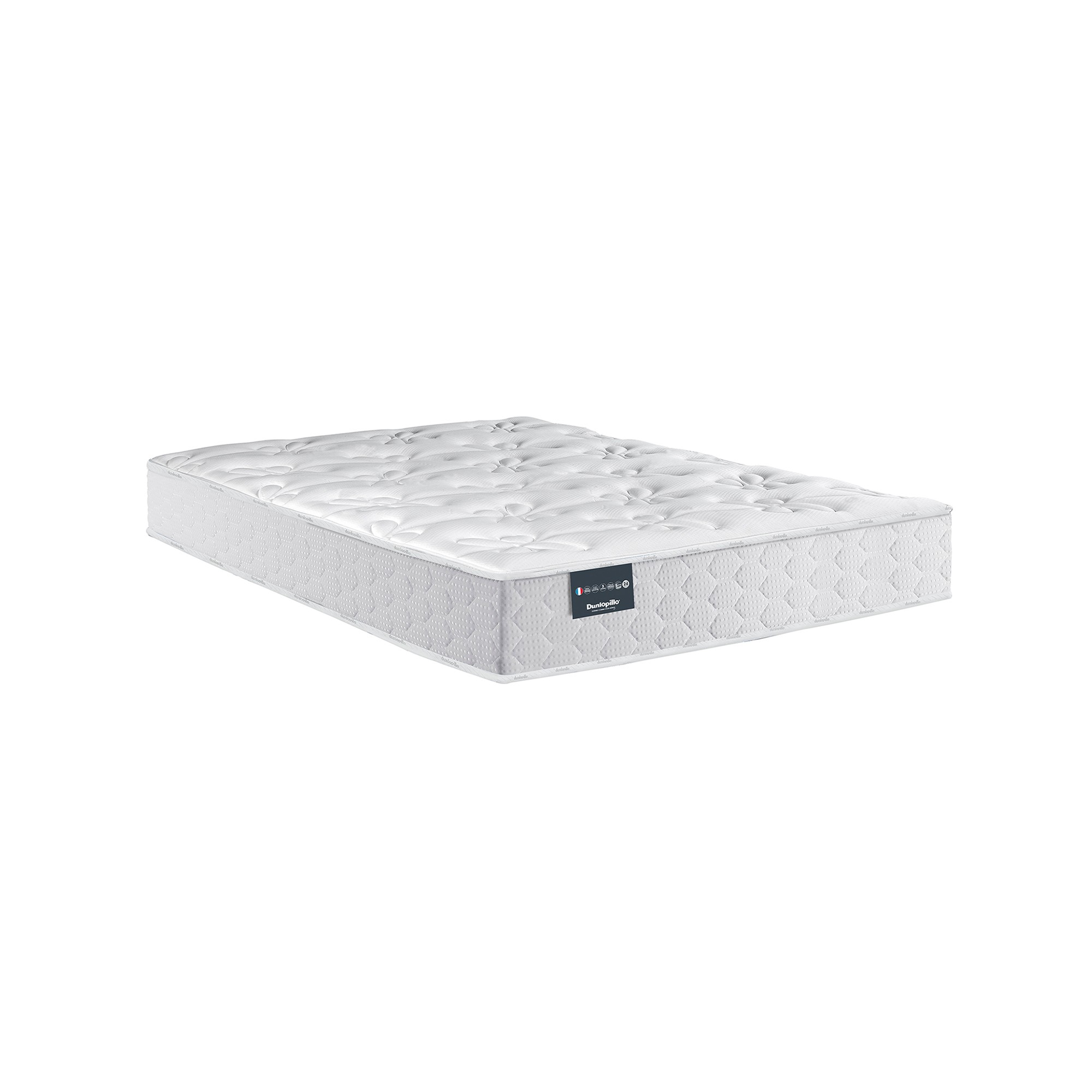 Matelas ressorts Dunlopillo® haut. 23 cm, confort ferme - Matelas 2 Personnes : 180x200cm - Blanc - 