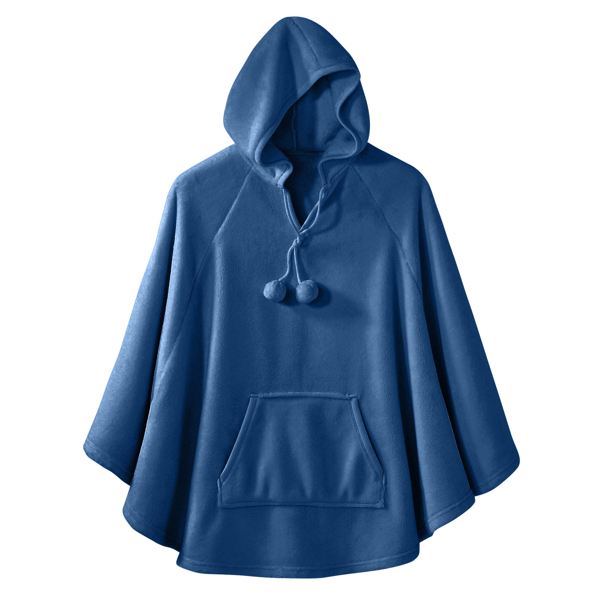 Couverture Sherpa Pelucheuse à Manches Longues Poncho Uni Pour Femme