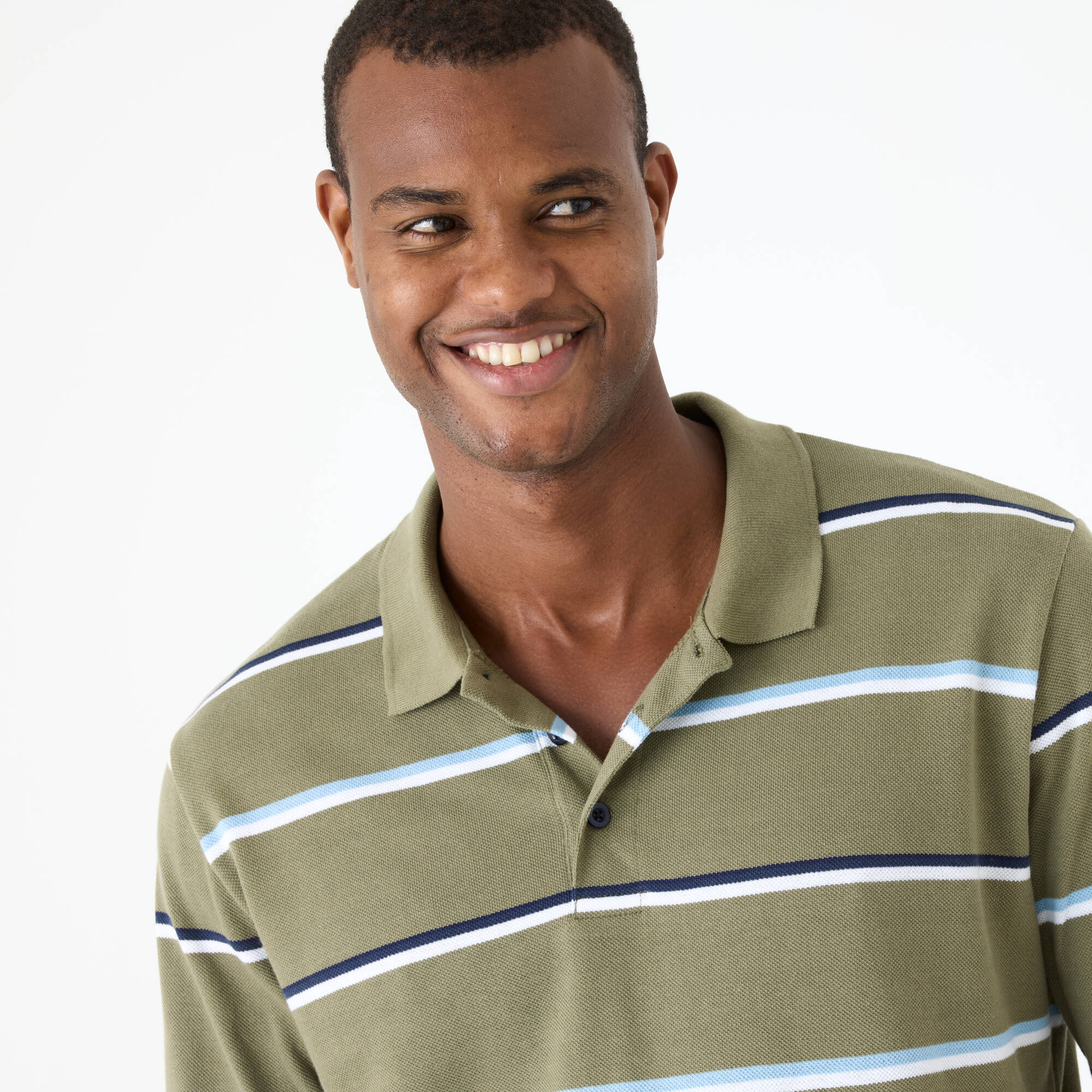 Polo ray maille pique chine manches longues - Blancheporte 30$