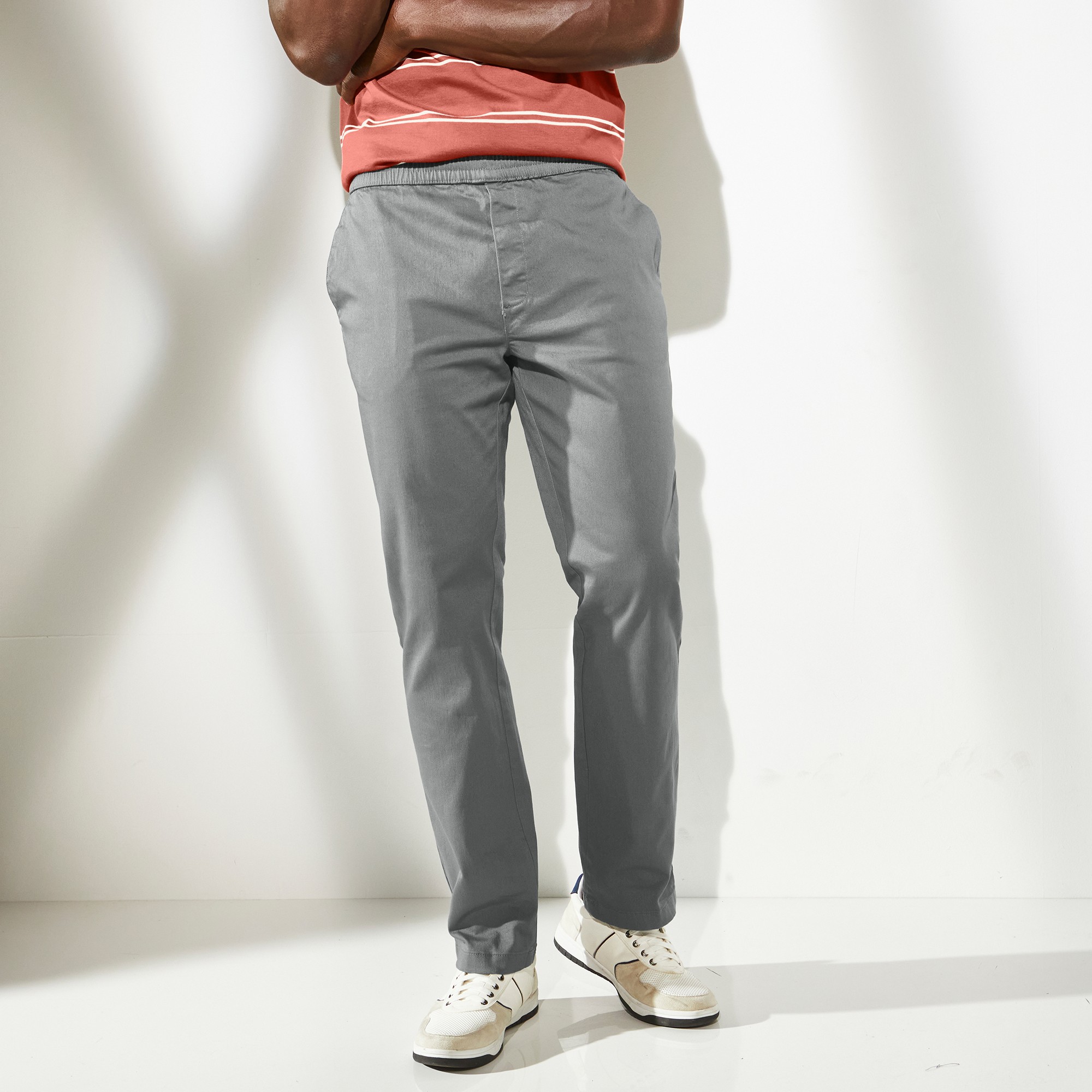 Pantalon En Twill Stretch Taille Élastiquée - Blancheporte