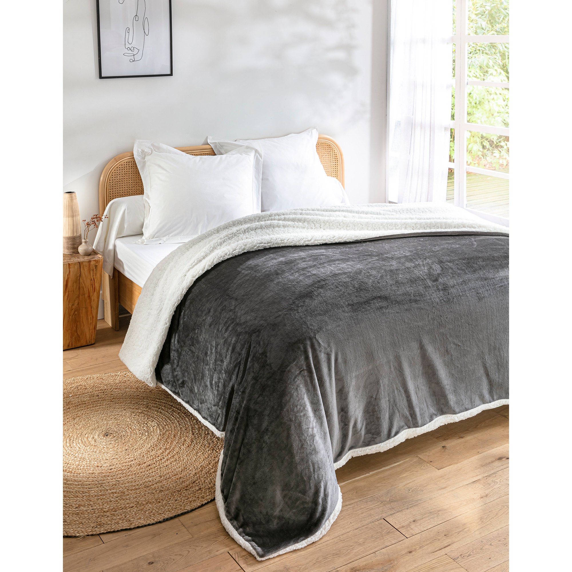 Couverture Double Face Polaire Et Sherpa - Blancheporte