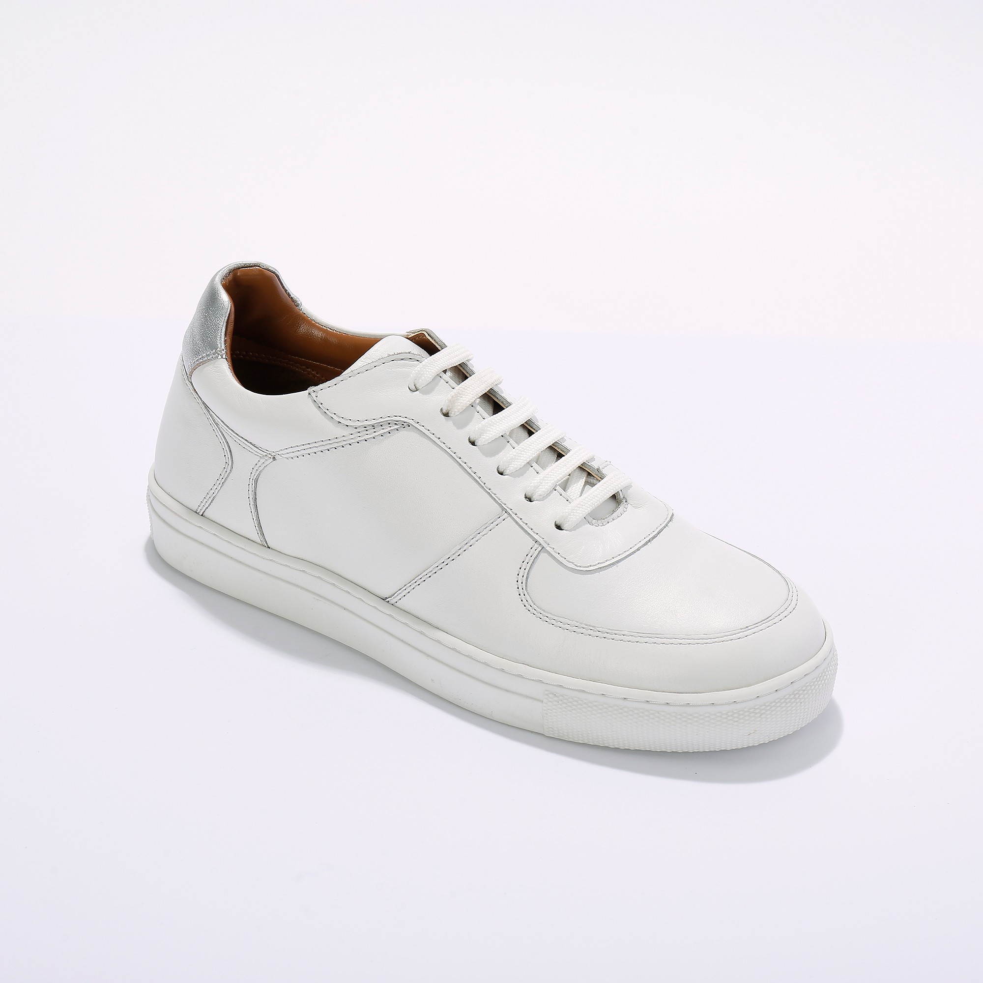 Baskets À Lacets En Cuir - Blancheporte