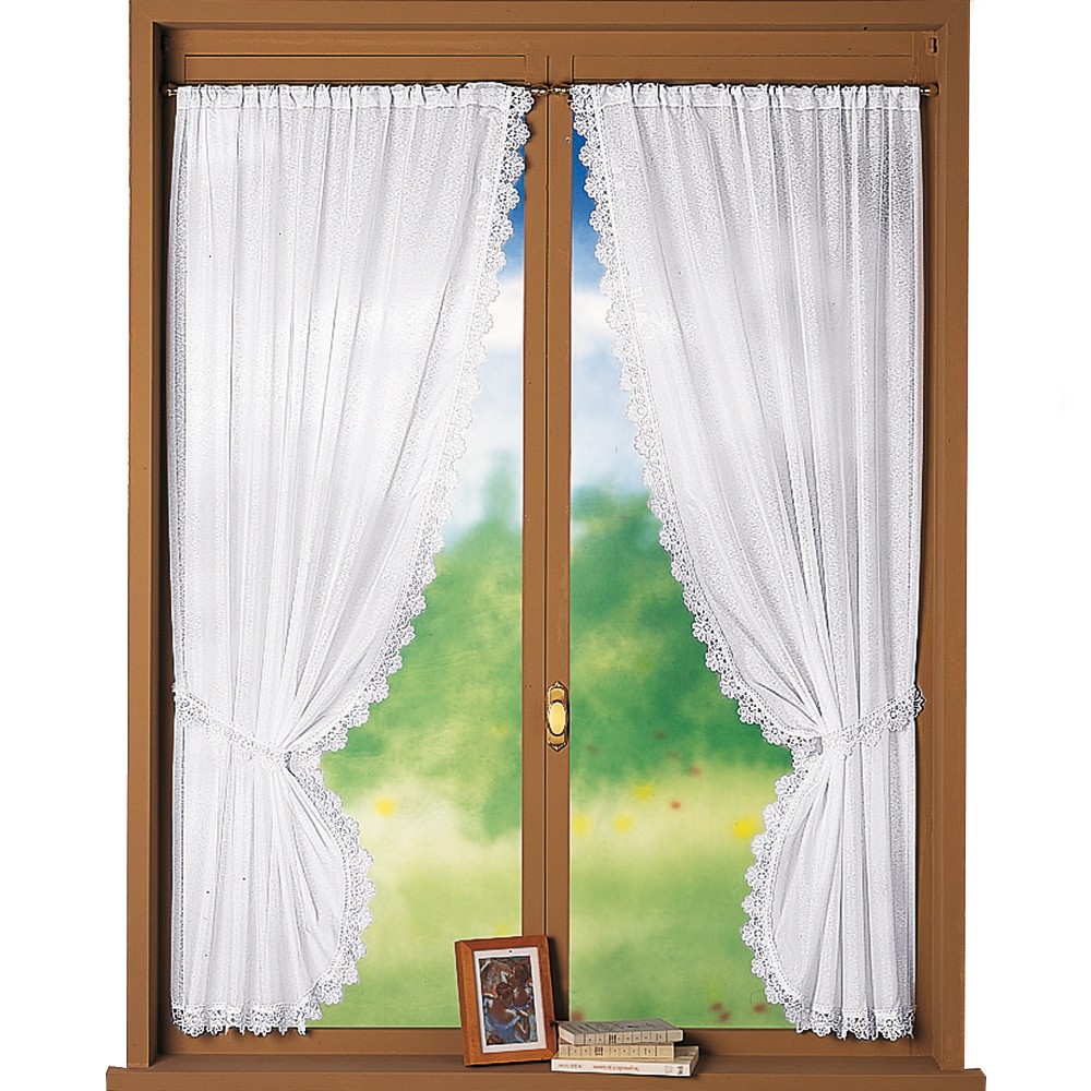 Rideau Macramé Finition Passe-tringle Embrasse Assortie - La Paire - Colombine