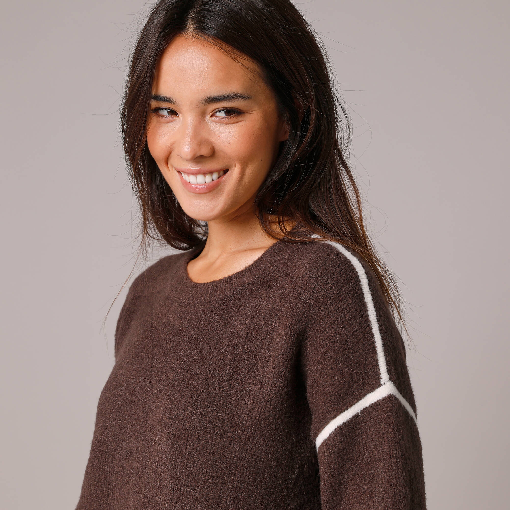 Pull bicolore en maille moelleuse - Blancheporte 40$