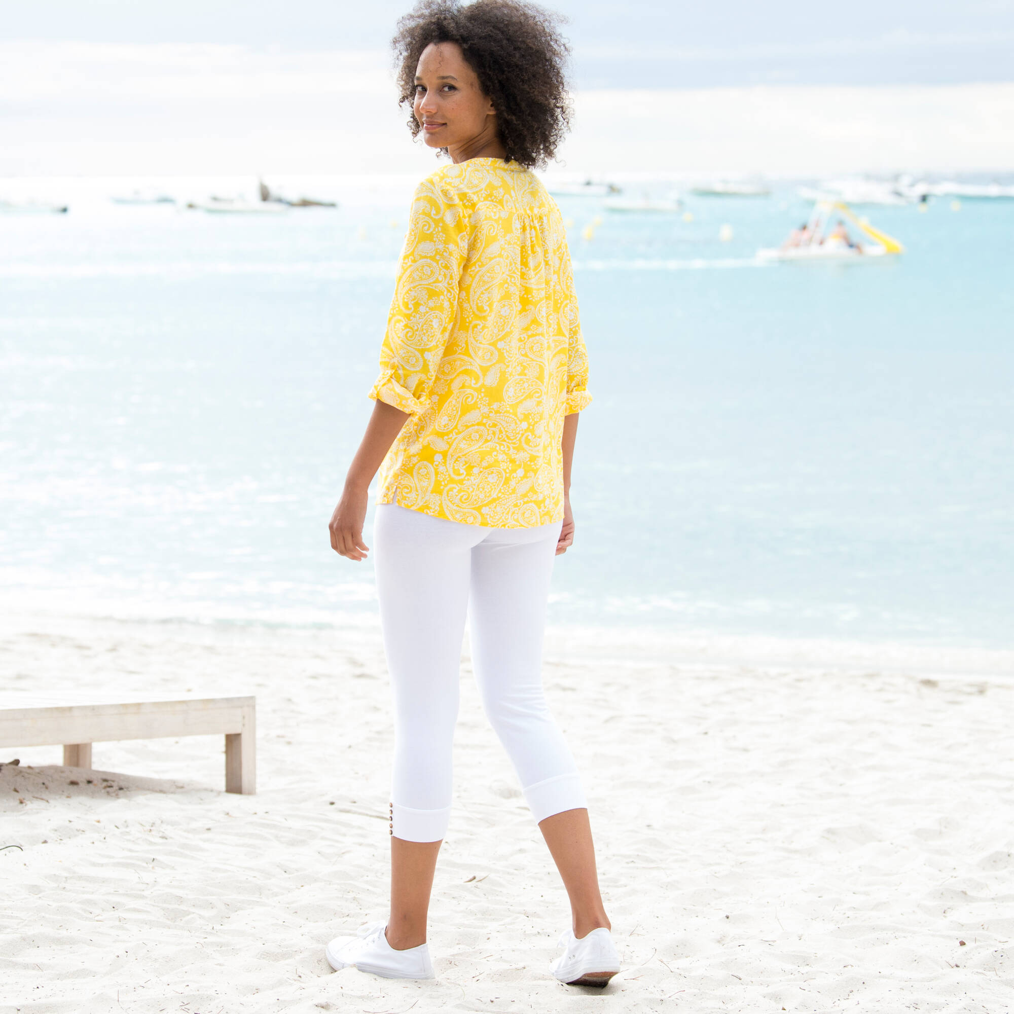 Tunic Imprimé Bleu Blancheporte - Taille 42/44 - Coton Viscose - Neuf Sans Emballage
