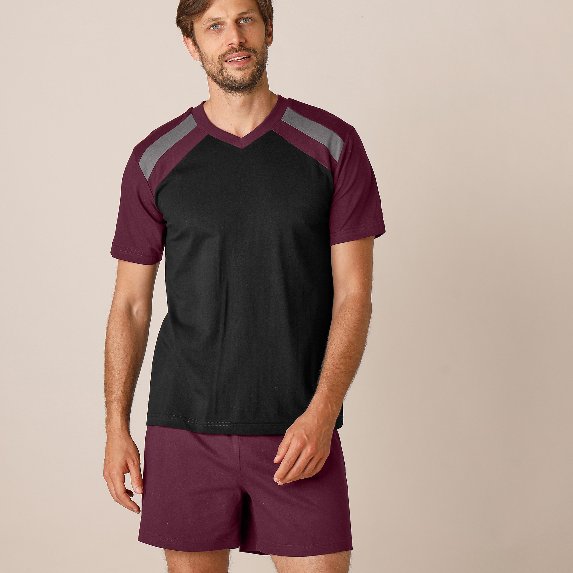 Pyjama Short Tricolore - Lot De 2 - Blancheporte