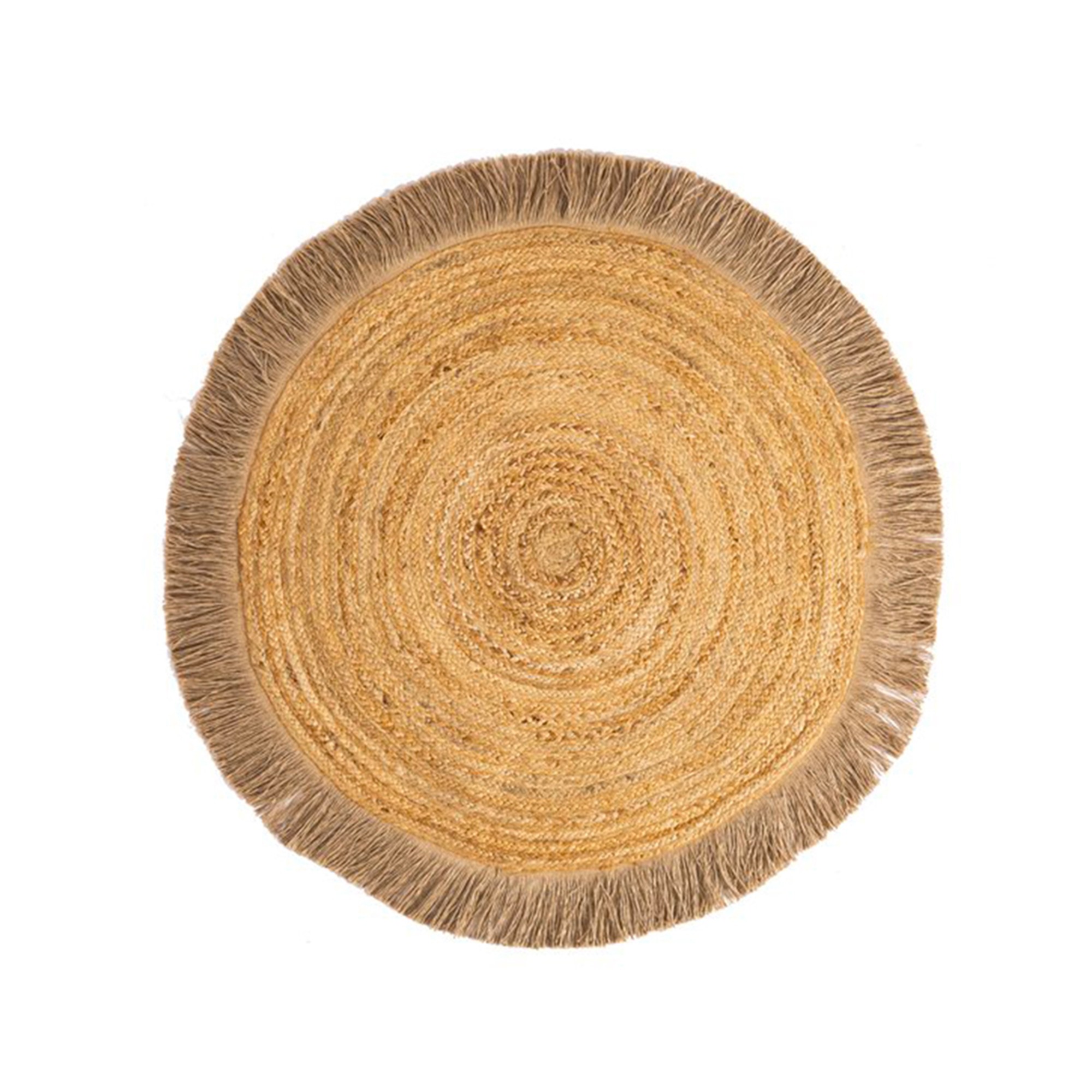 Tapis Rond Jute Naturelle À Franges - Blancheporte