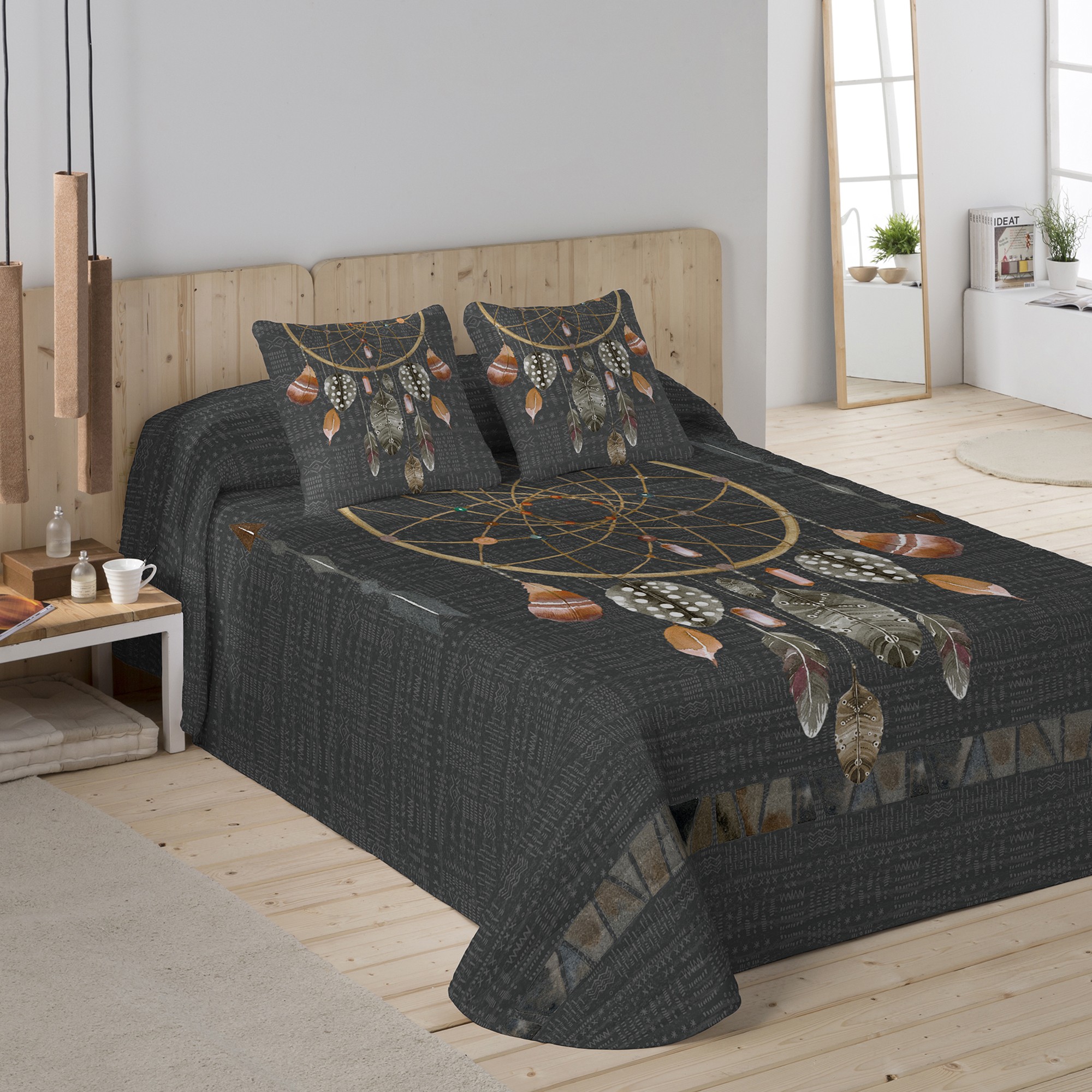 Couvre-lit Matelassé Imprimé Attrape-rêves - Blancheporte