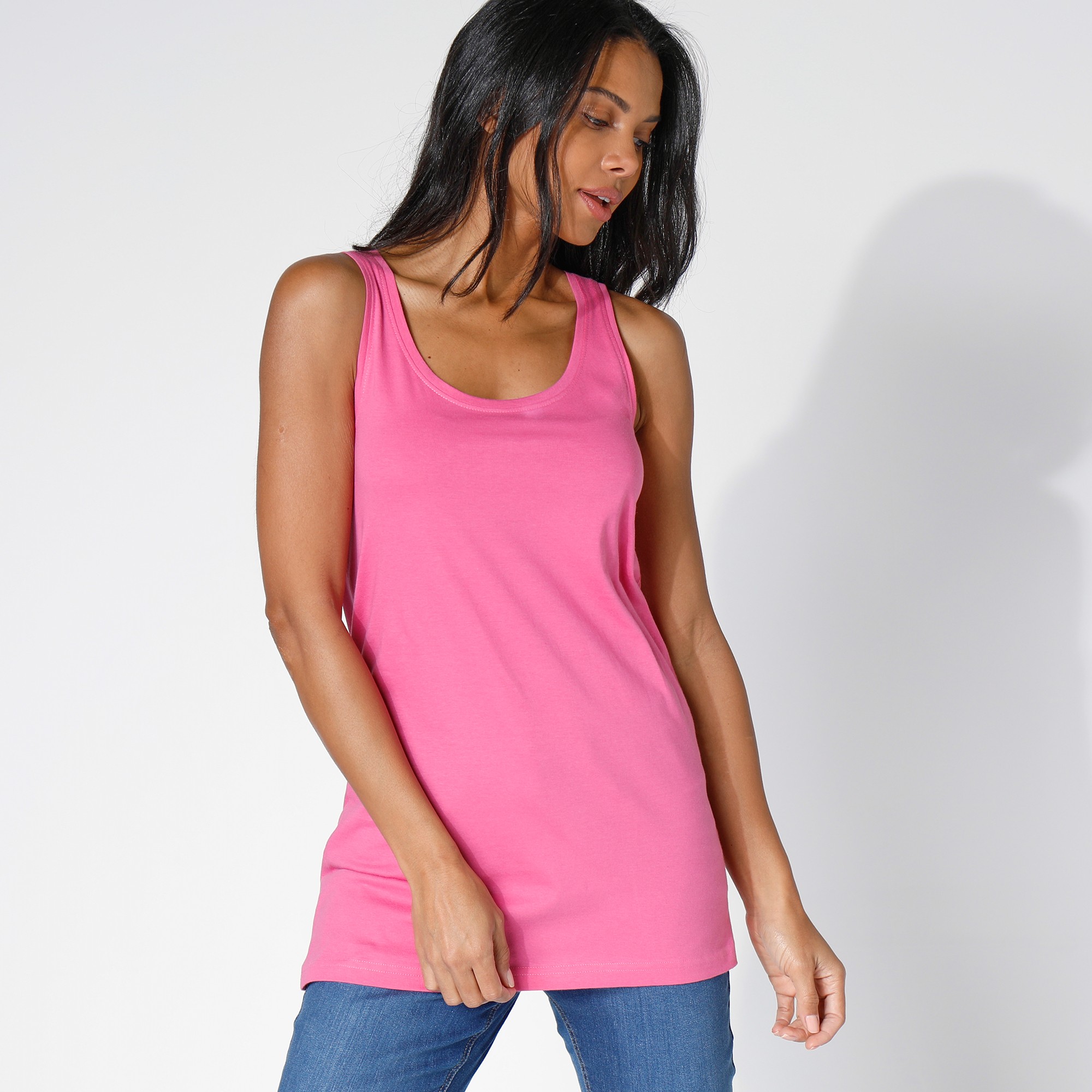 Débardeur Uni Col Rond, Coton Biologique(**) - Blancheporte